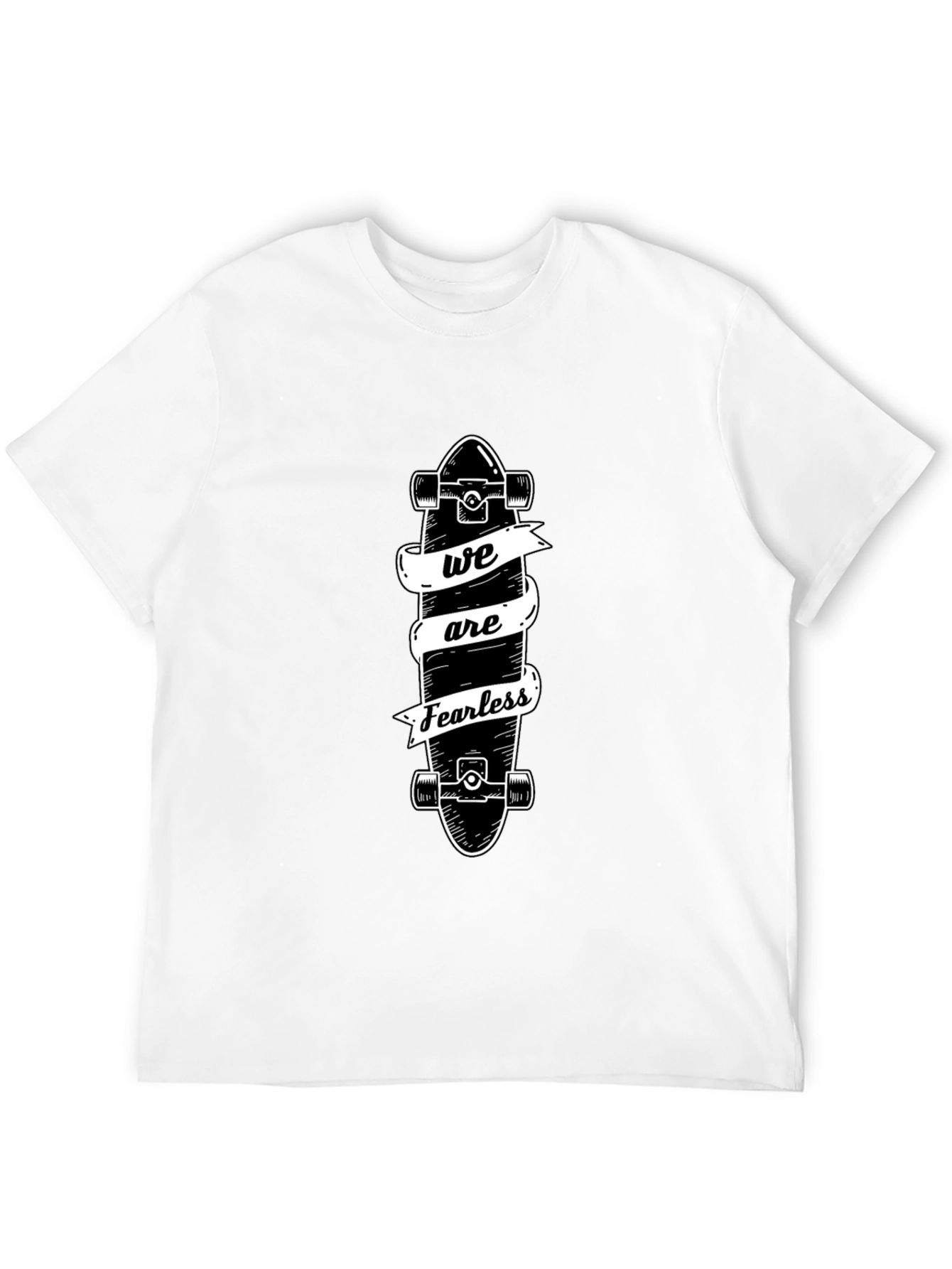 Fearless Skateboard Tee - Black Graphic T-Shirt