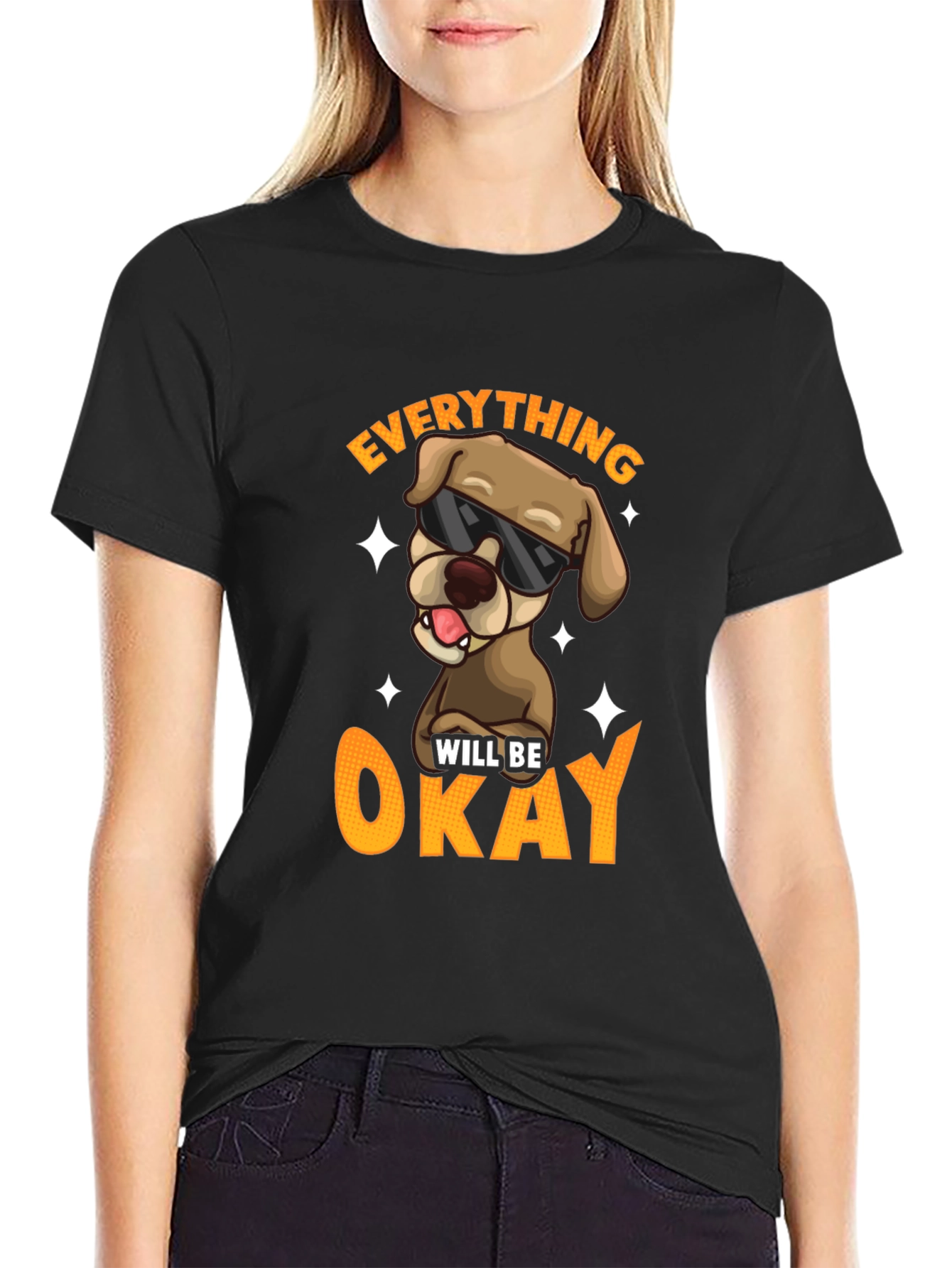 Everything Will Be Okay Dog T-Shirt