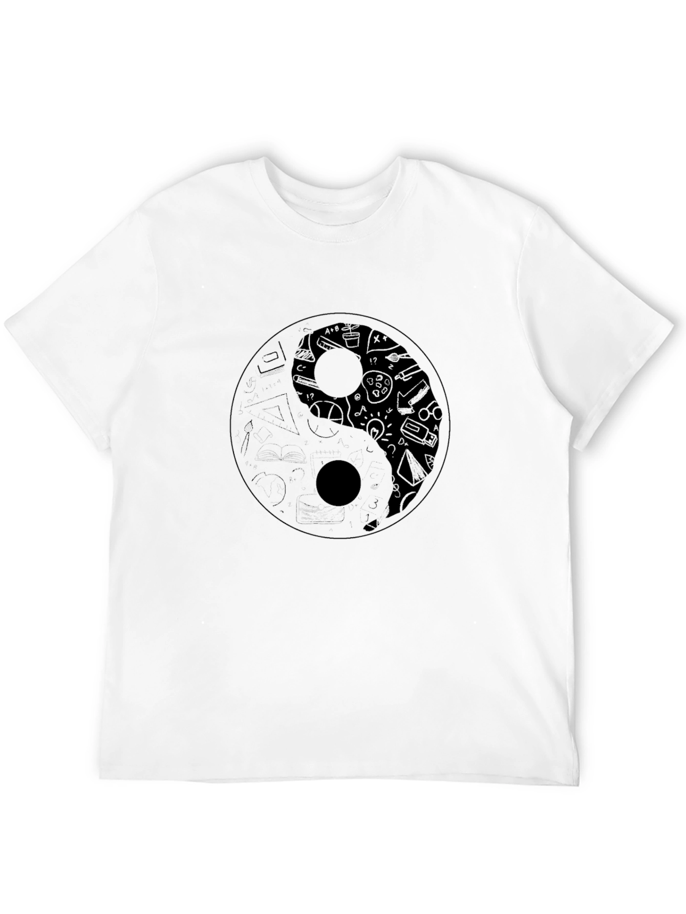 Yin Yang Art Black T-Shirt