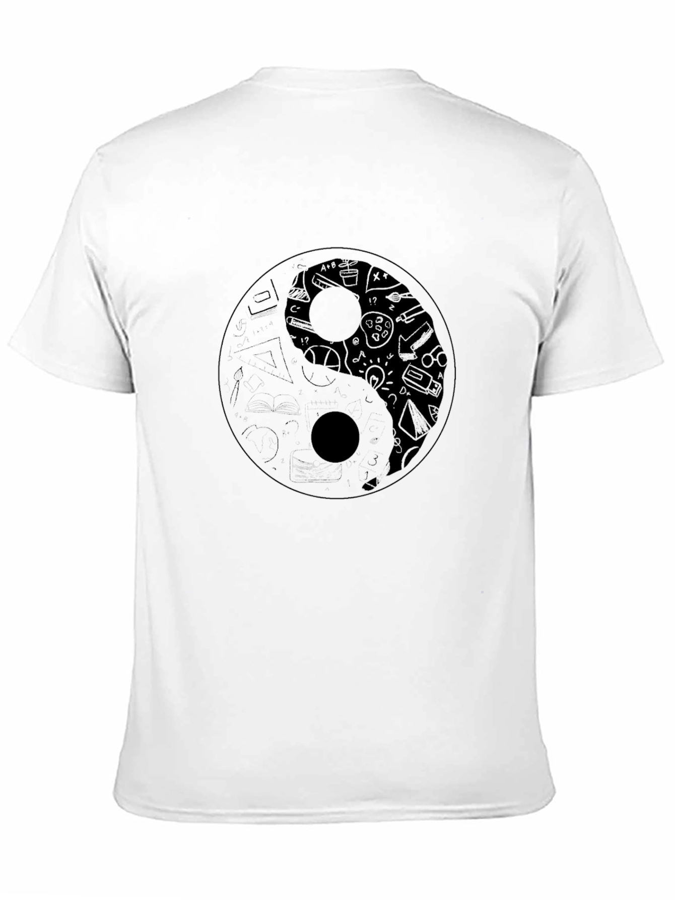 Yin Yang Art Black T-Shirt