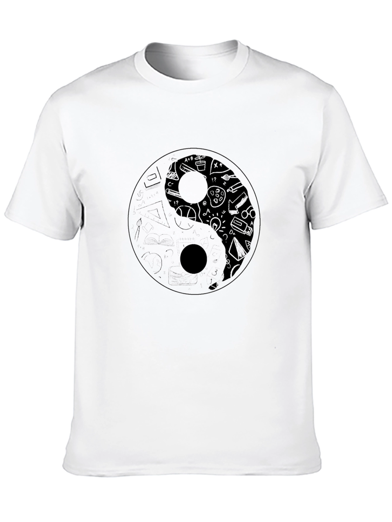 Yin Yang Art Black T-Shirt