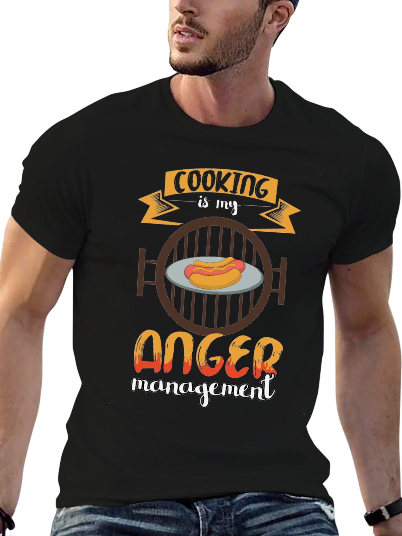 Cooking is My Anger Management BBQ T-Shirt