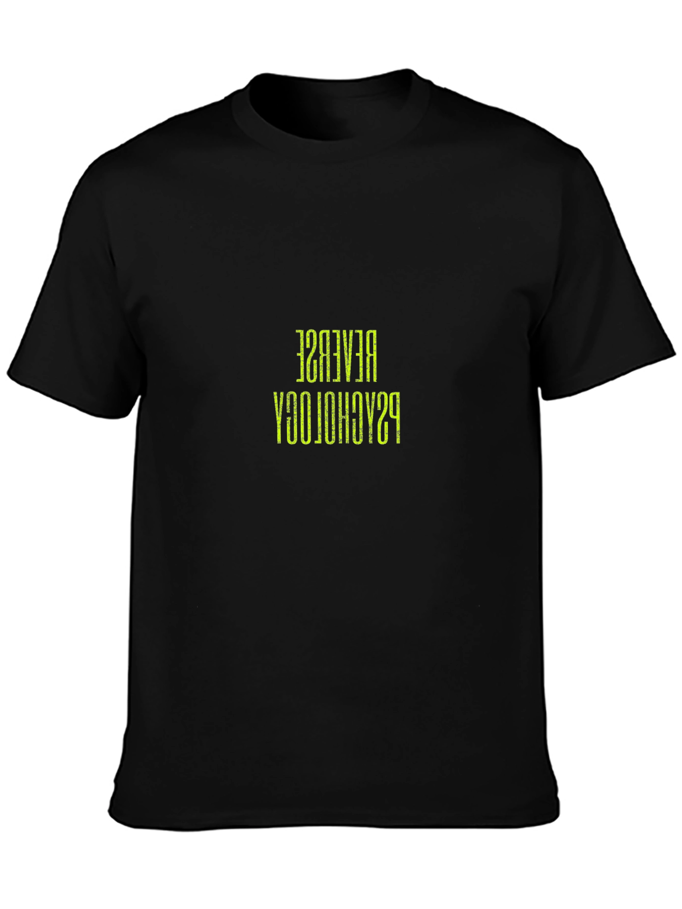 Reverse Psychology Mens Black T-Shirt