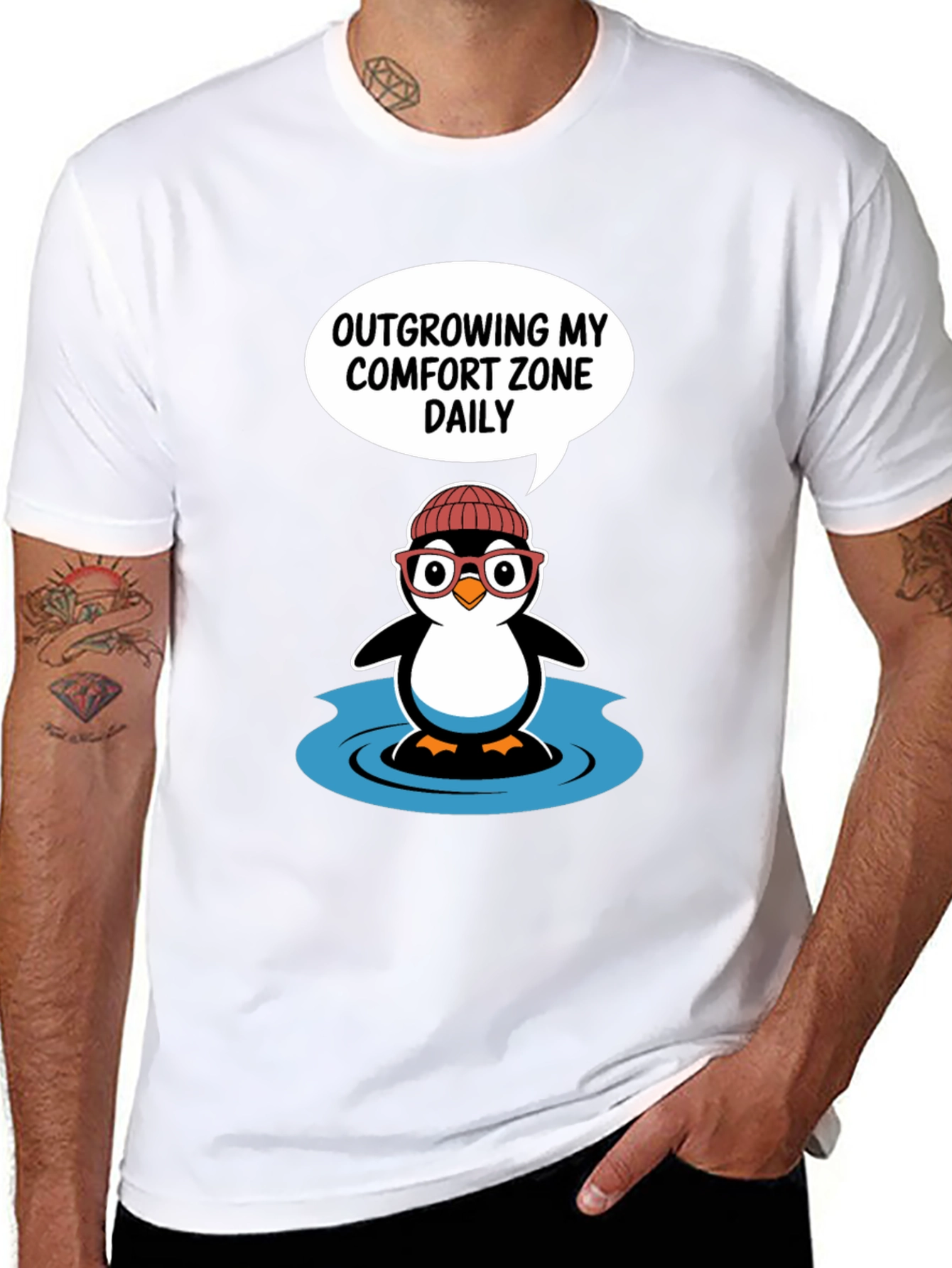Outgrowing Comfort Zone Penguin T-Shirt