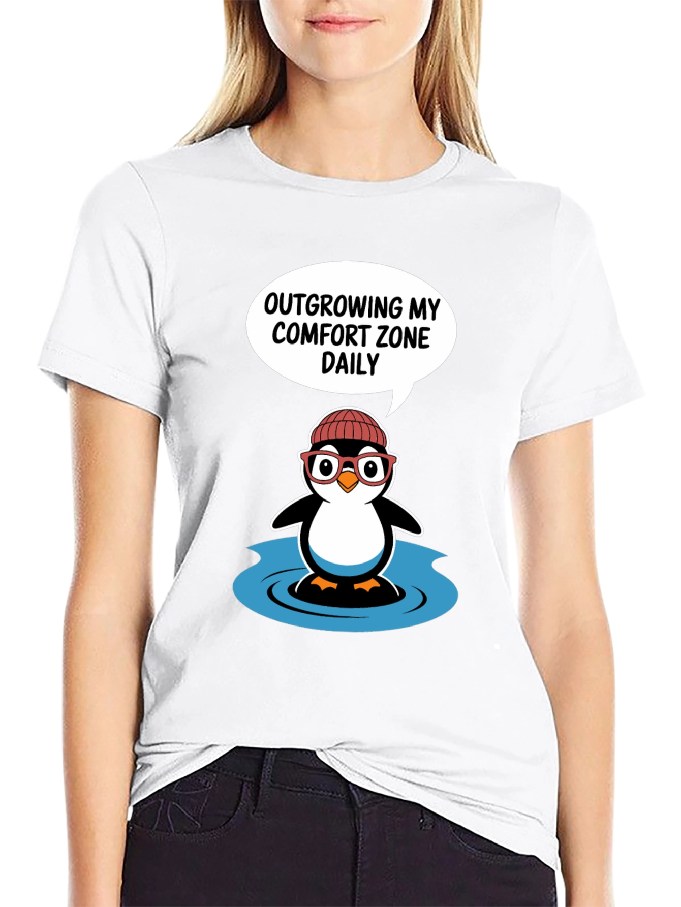 Outgrowing Comfort Zone Penguin T-Shirt