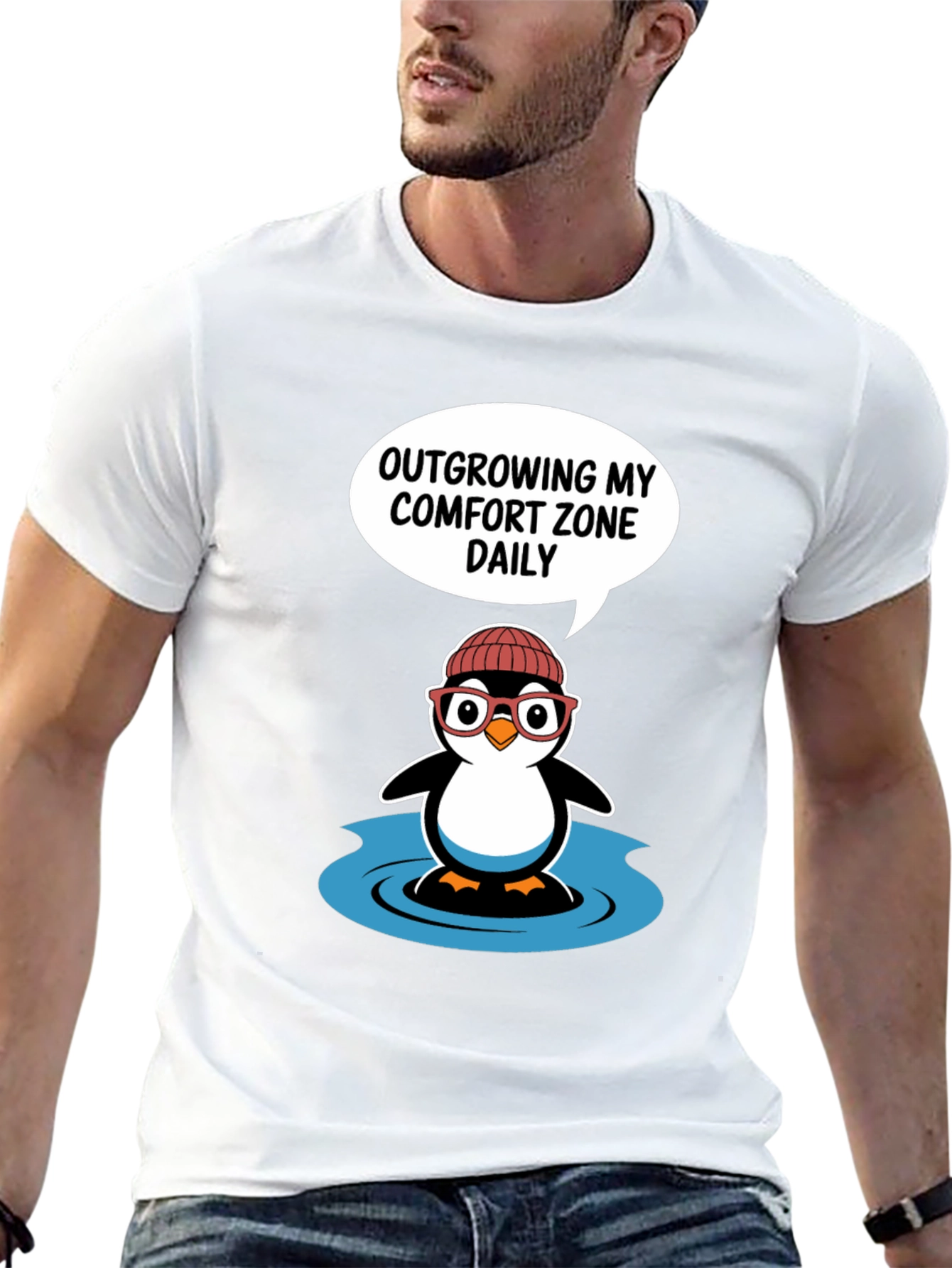 Outgrowing Comfort Zone Penguin T-Shirt