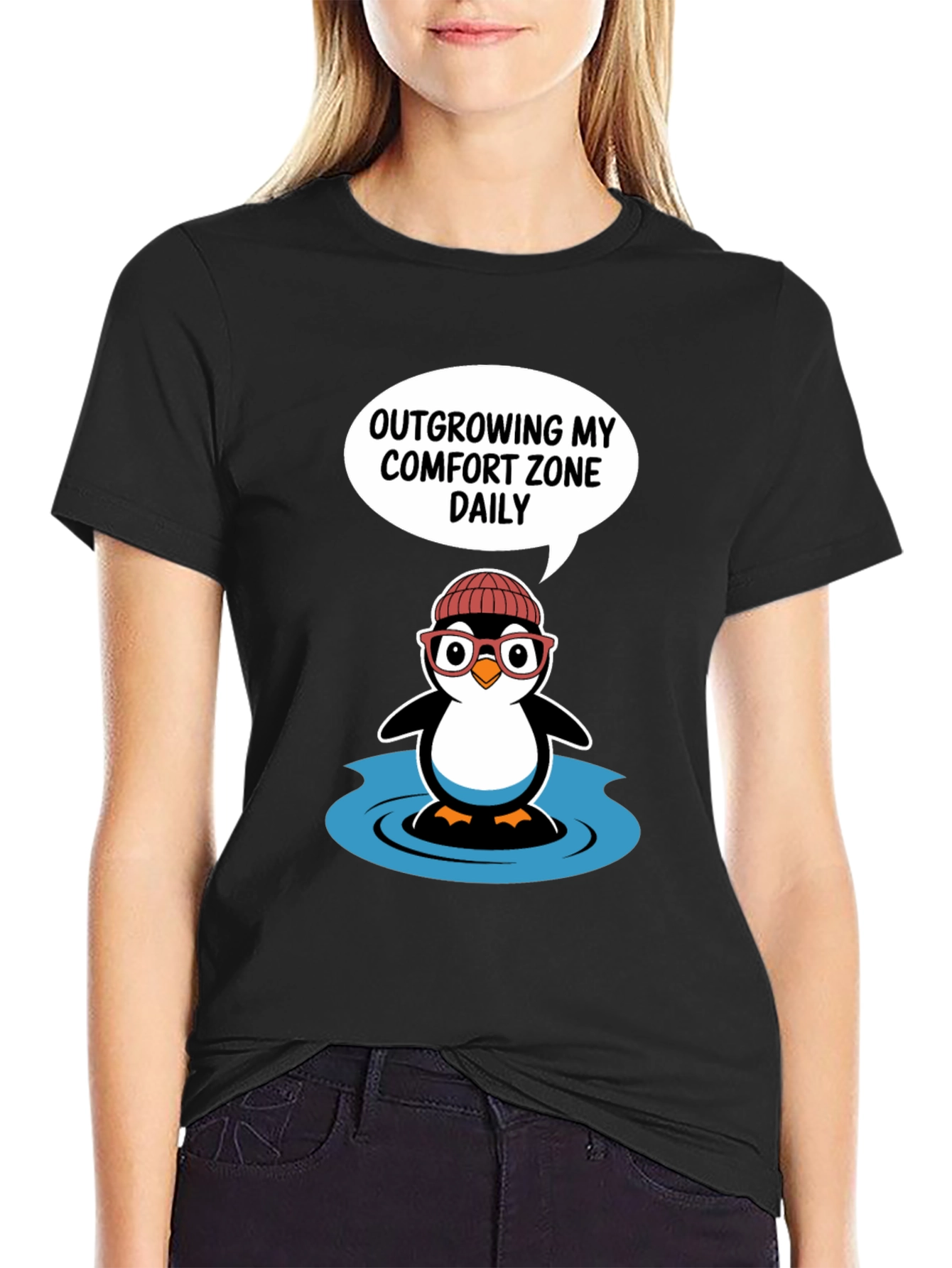 Outgrowing Comfort Zone Penguin T-Shirt