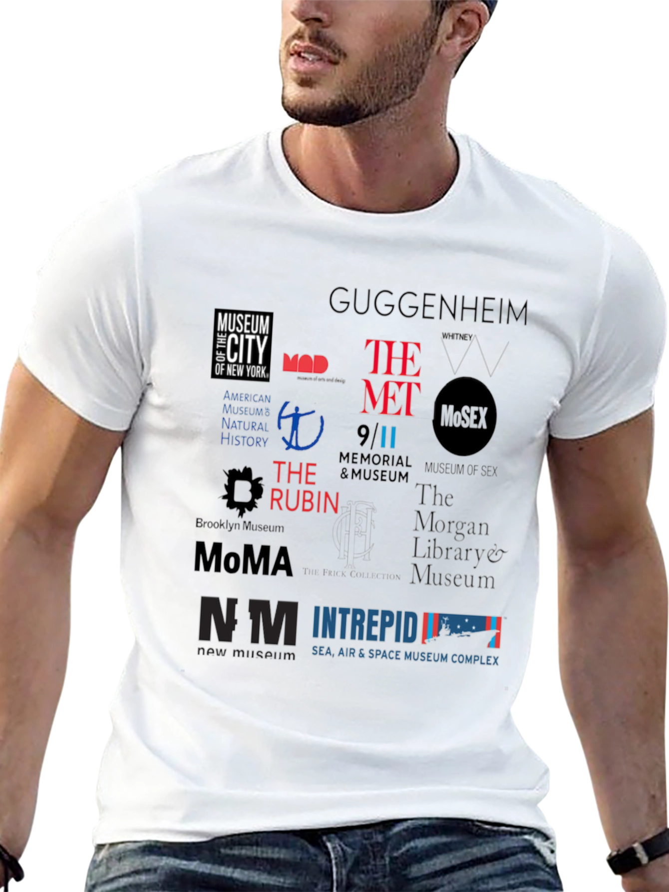 NYC Museum Logo T-Shirt | Black Cotton Blend