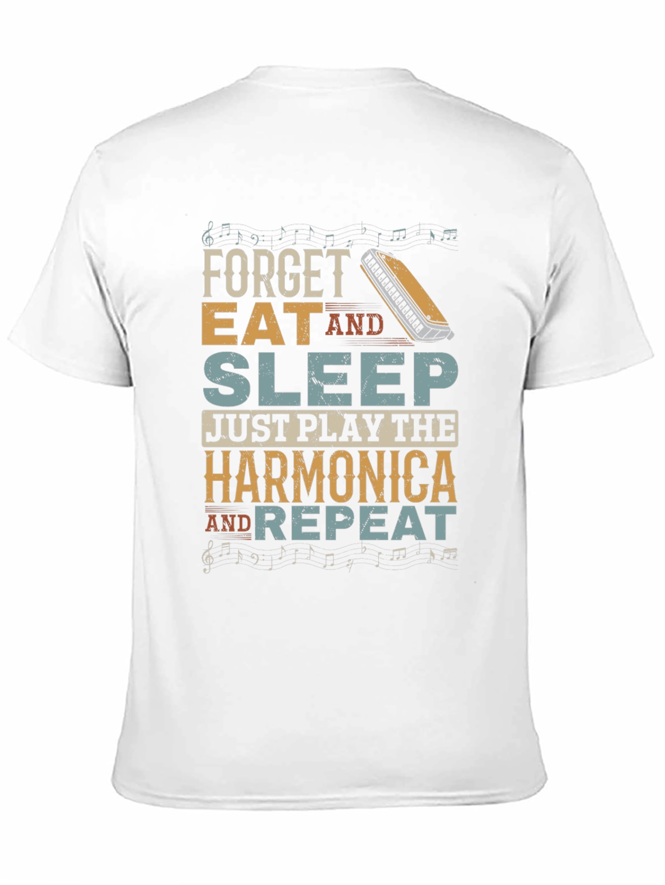 Harmonica T-Shirt: Forget Eat Sleep Just Play!