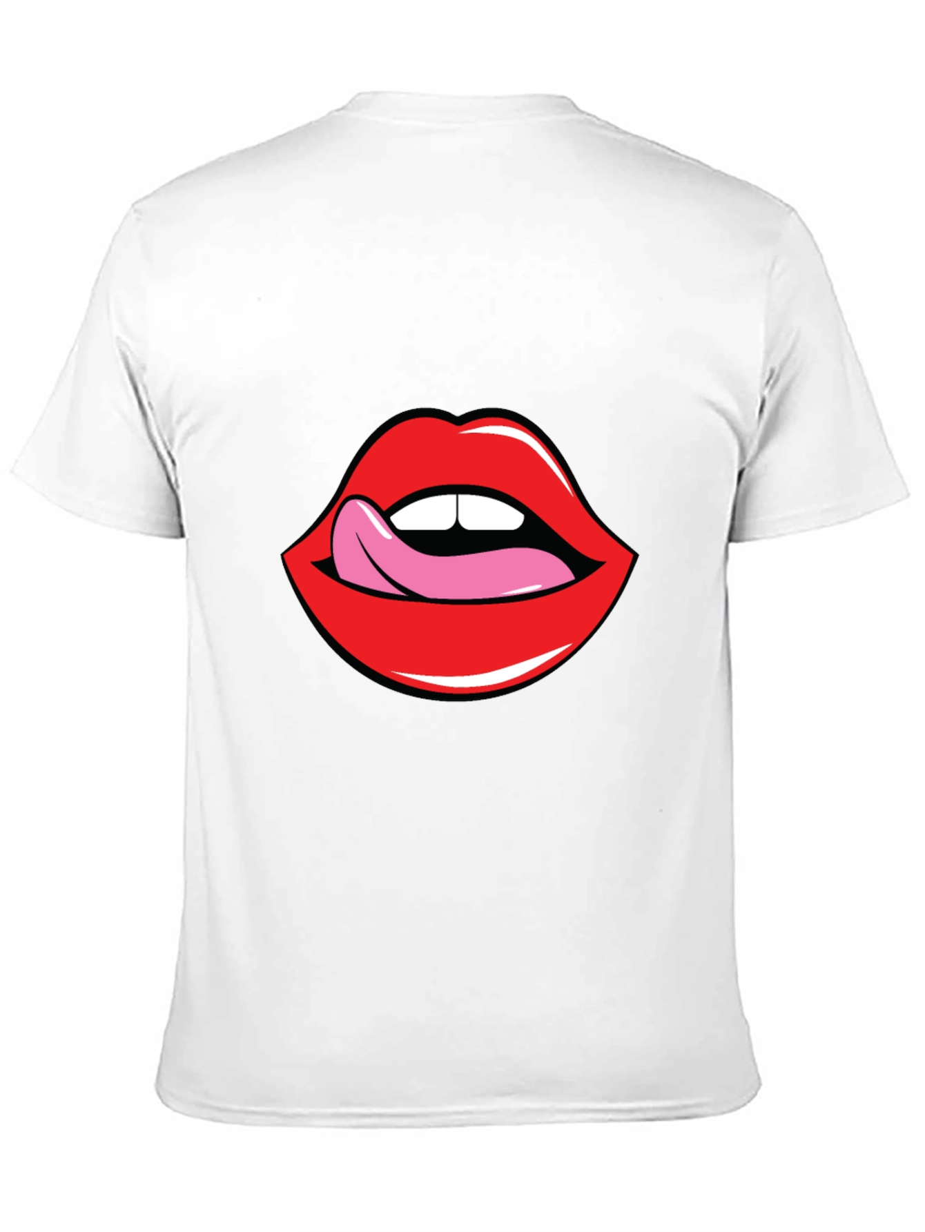 Licking Lips Graphic Tee - Bold Statement Shirt