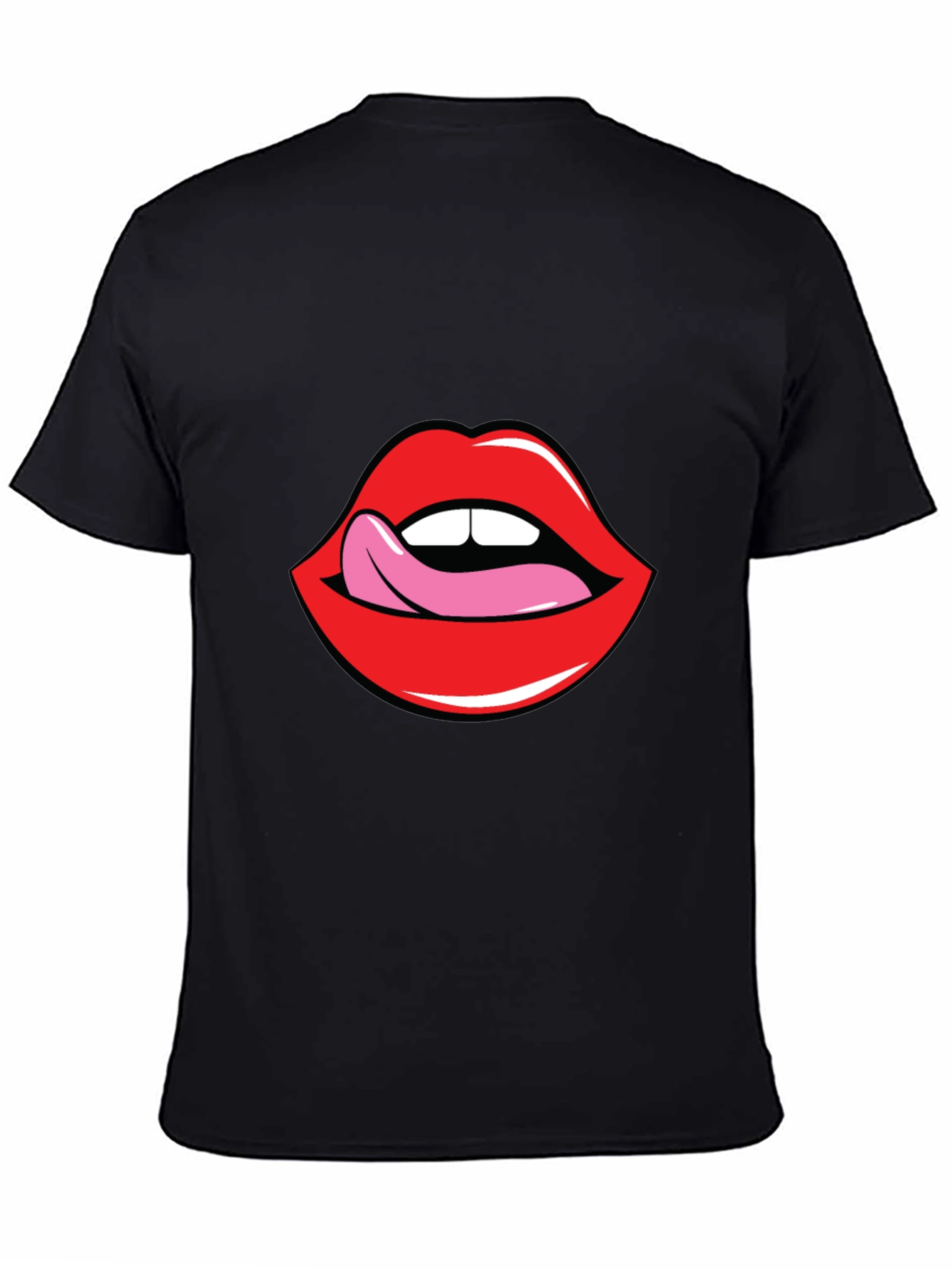 Licking Lips Graphic Tee - Bold Statement Shirt