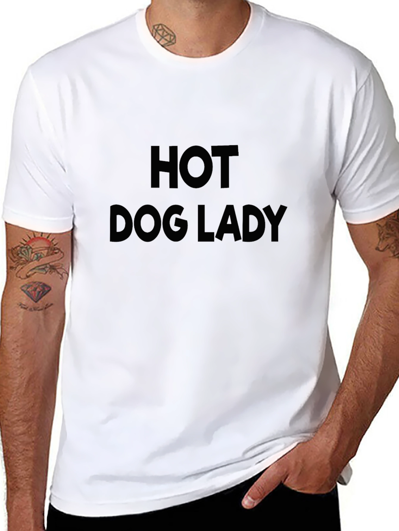 Hot Dog Lady Black T-Shirt