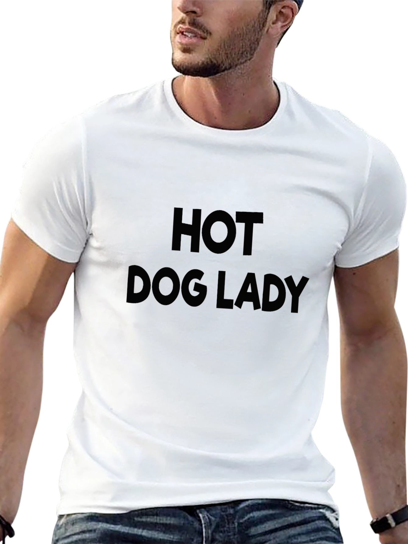 Hot Dog Lady Black T-Shirt
