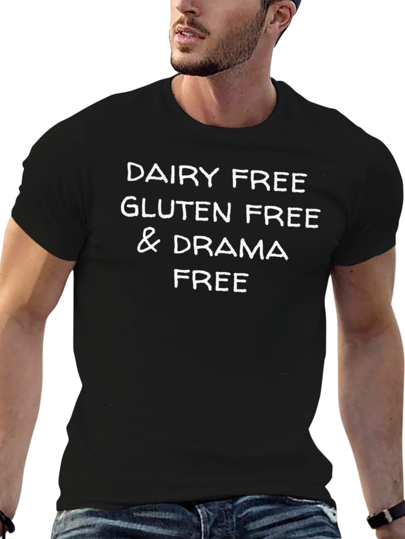 Dairy Gluten & Drama Free Black Tee