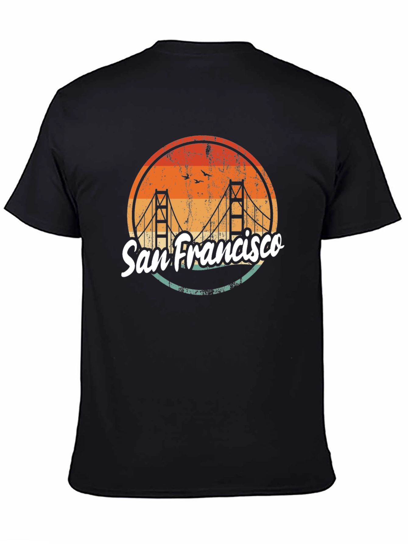 San Francisco Bridge Graphic T-Shirt - Retro Design