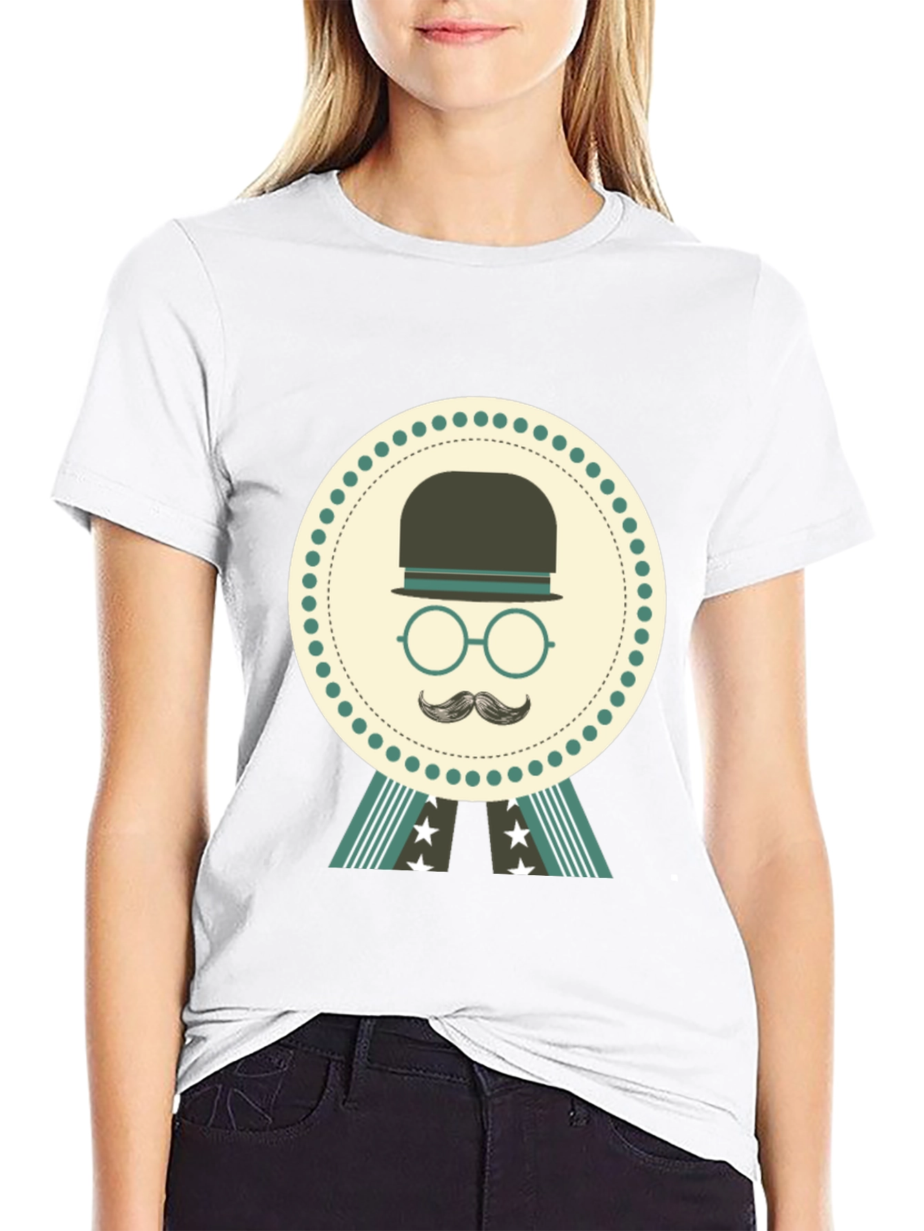 Retro Gentleman T-Shirt - Classic Bowler Hat Design