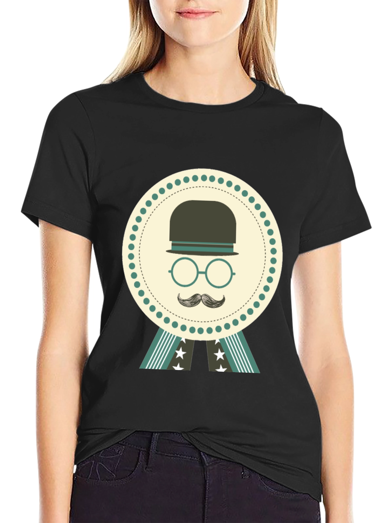 Retro Gentleman T-Shirt - Classic Bowler Hat Design