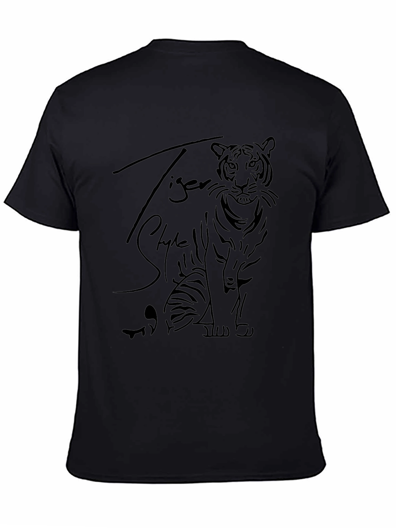 Tiger Style Graphic Tee - Mens Black T-Shirt