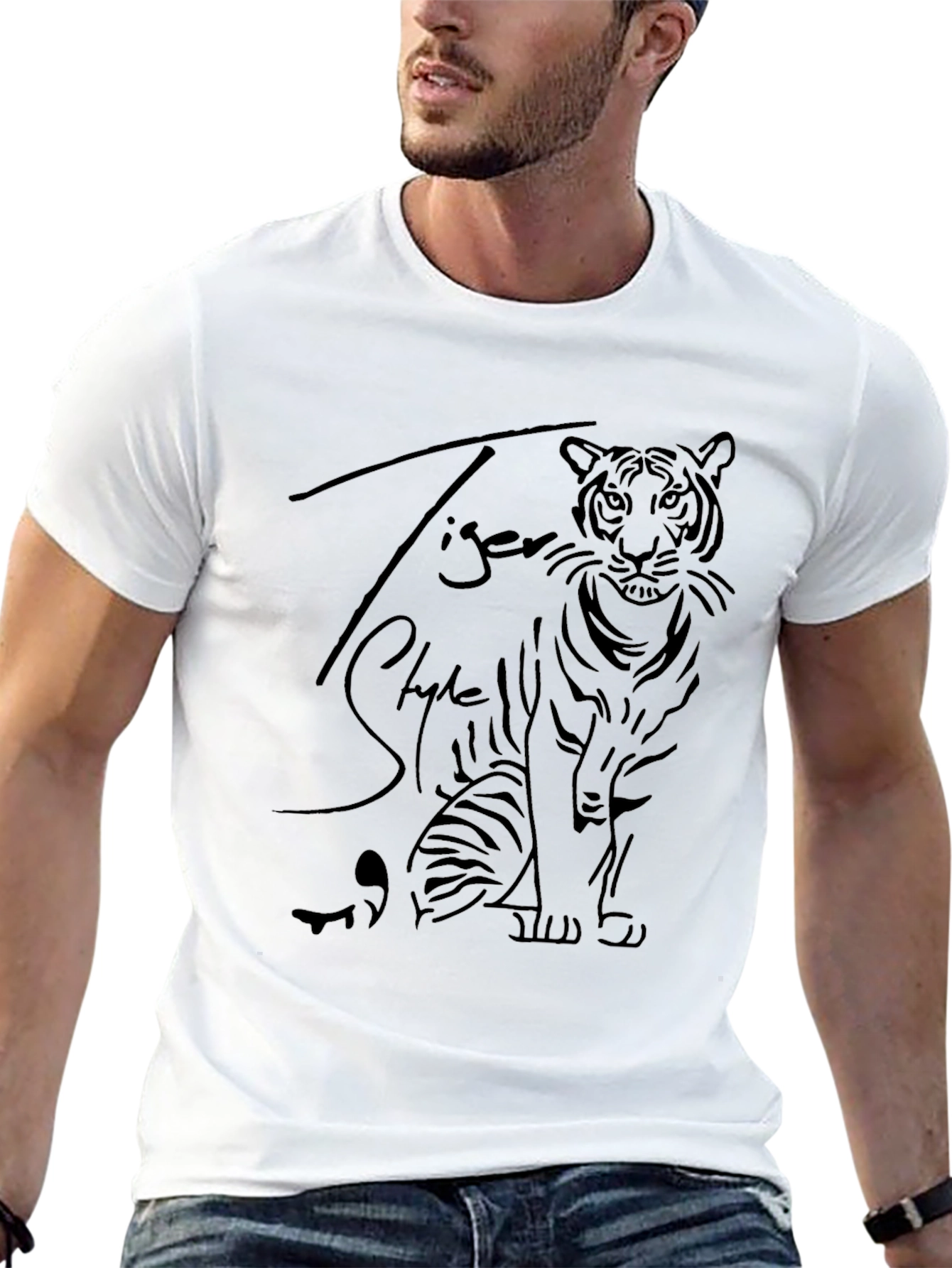 Tiger Style Graphic Tee - Mens Black T-Shirt