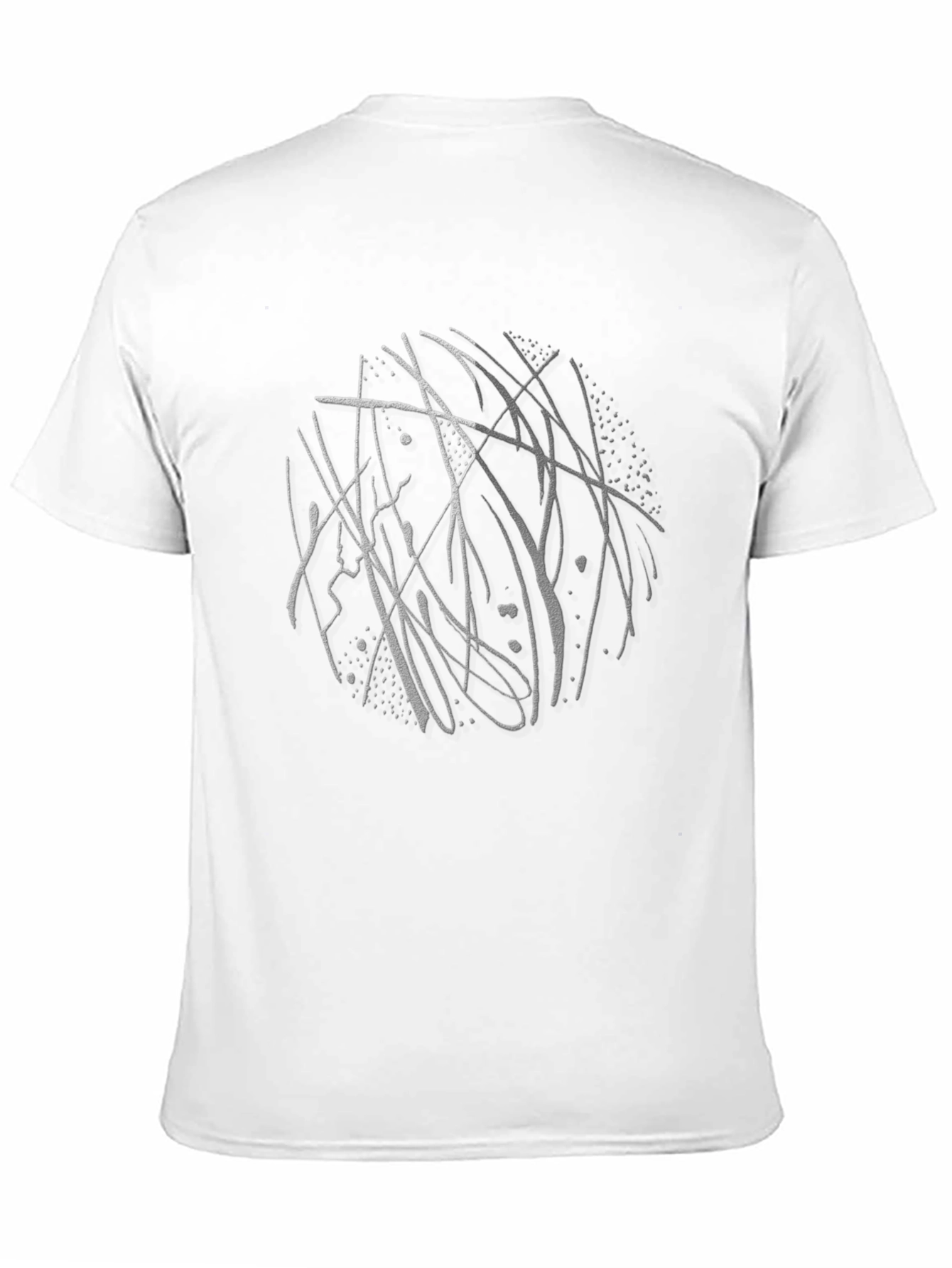 Abstract Art Black Crew Neck T-Shirt