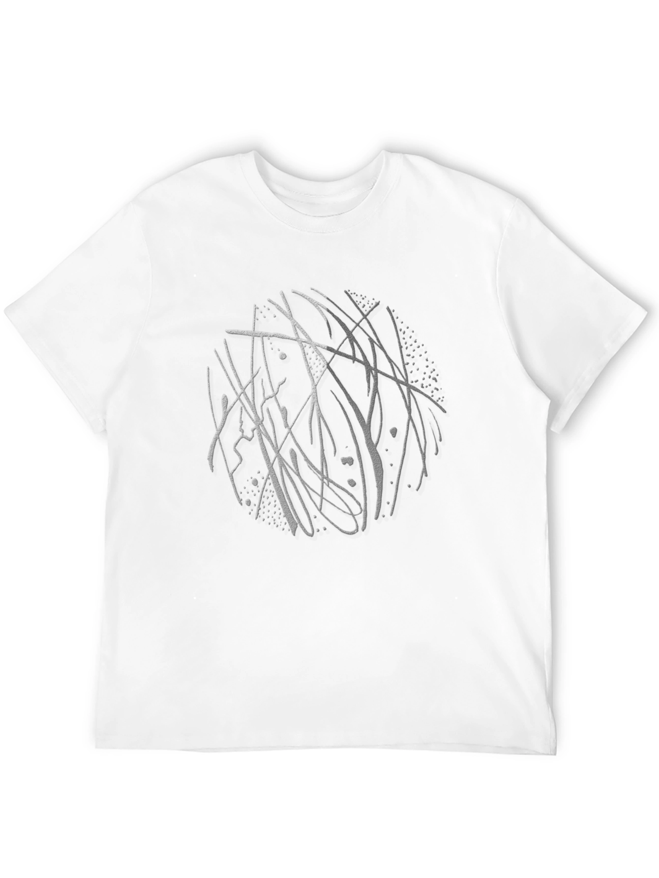 Abstract Art Black Crew Neck T-Shirt