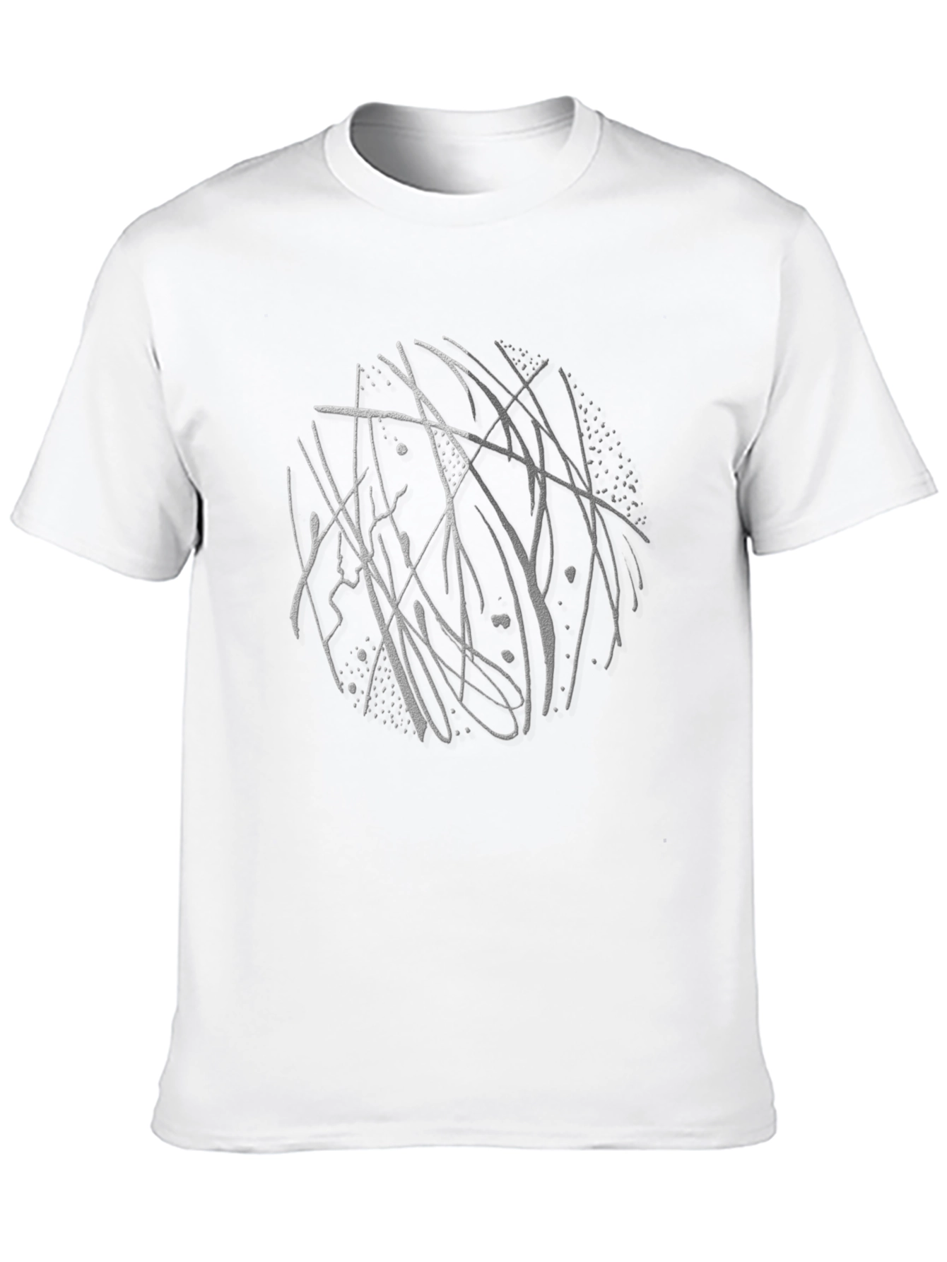 Abstract Art Black Crew Neck T-Shirt