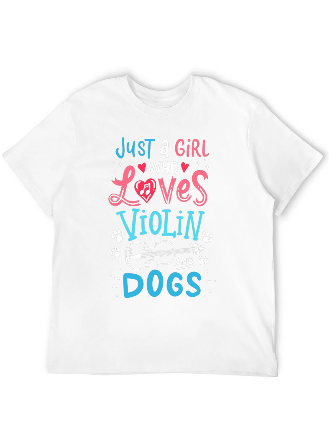 Just A Girl Who Loves Violin & Dogs Tee