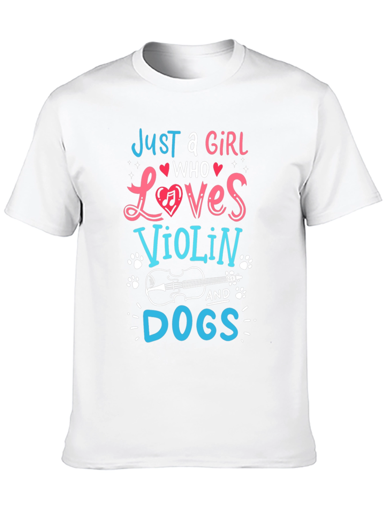Just A Girl Who Loves Violin & Dogs Tee