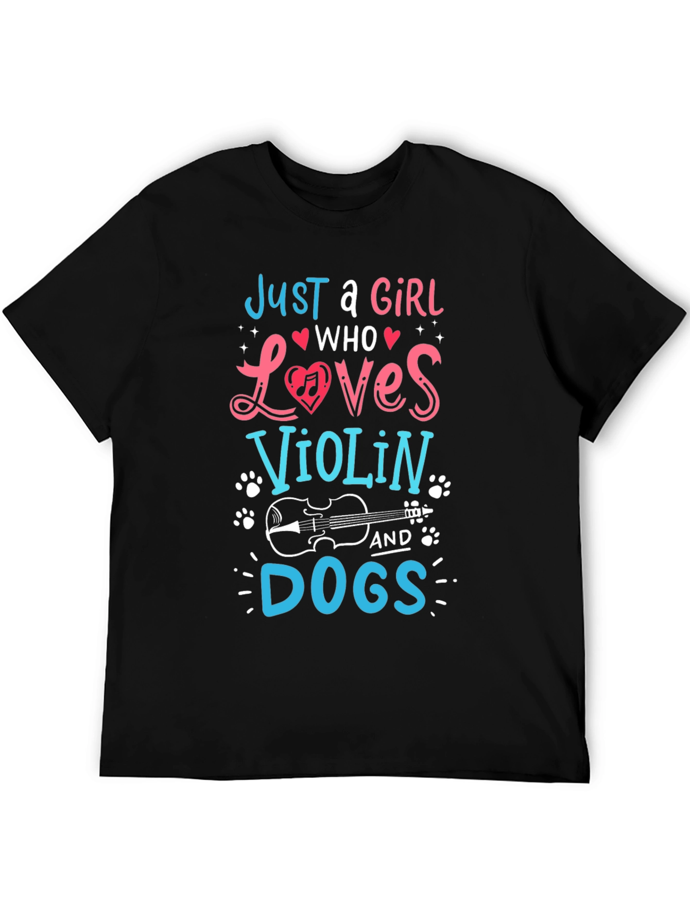 Just A Girl Who Loves Violin & Dogs Tee