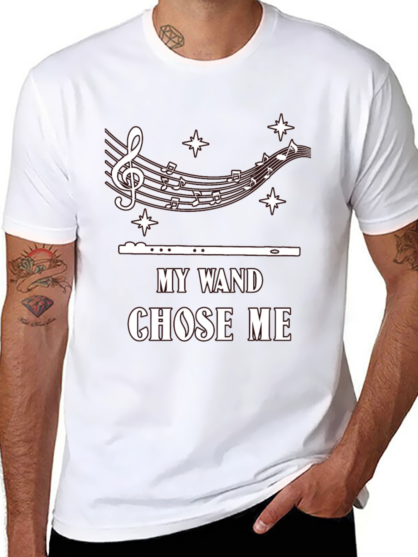 My Wand Chose Me T-Shirt: Music Lover Tee