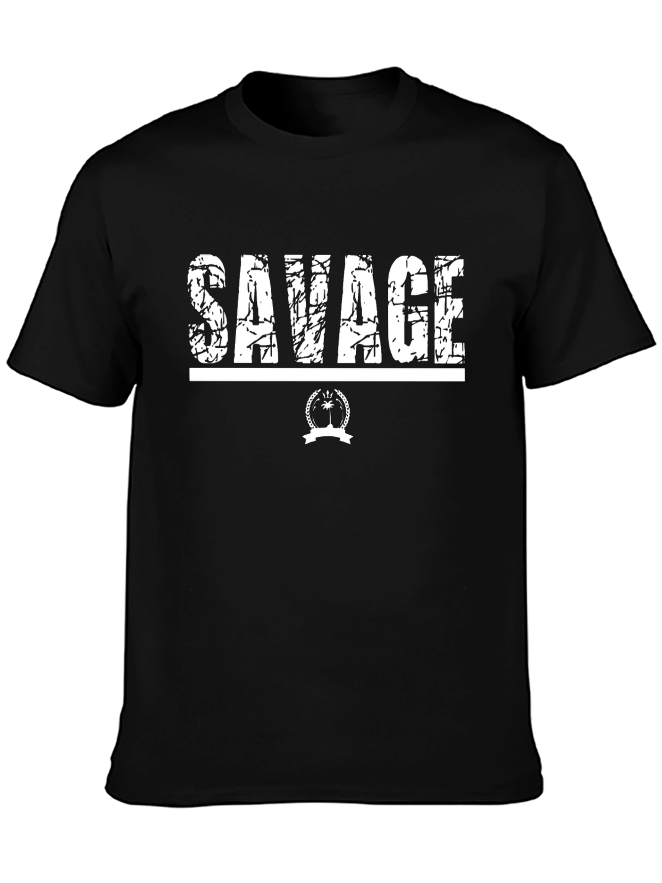 Savage Graphic Print Black T-Shirt