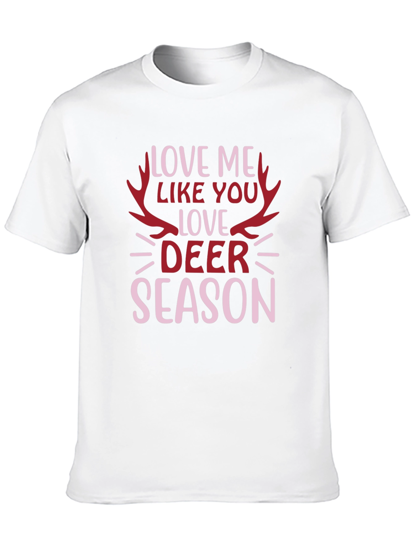 Love Deer Season Graphic Tee - Black Cotton T-Shirt