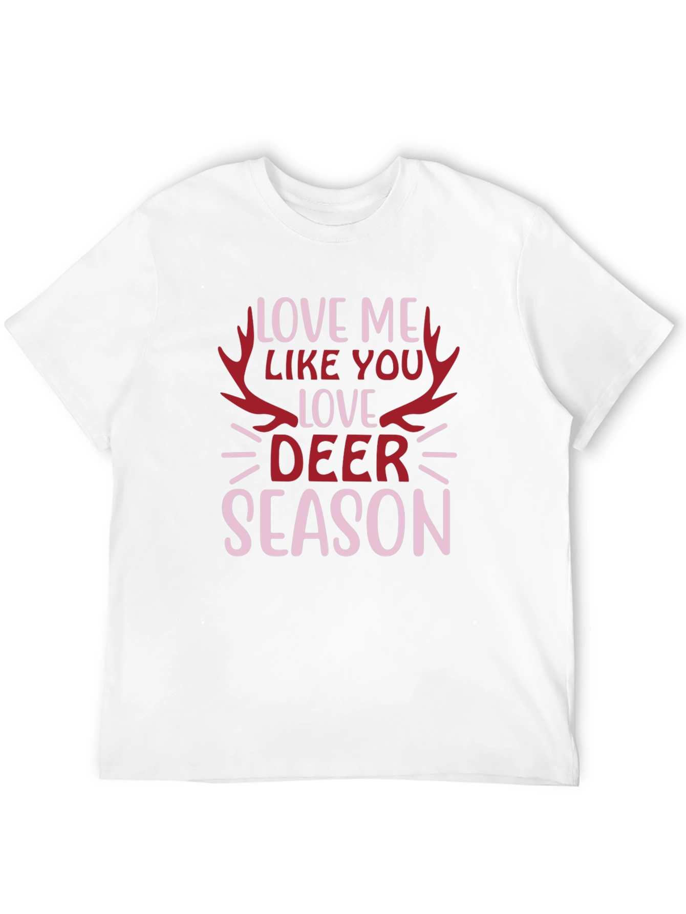 Love Deer Season Graphic Tee - Black Cotton T-Shirt