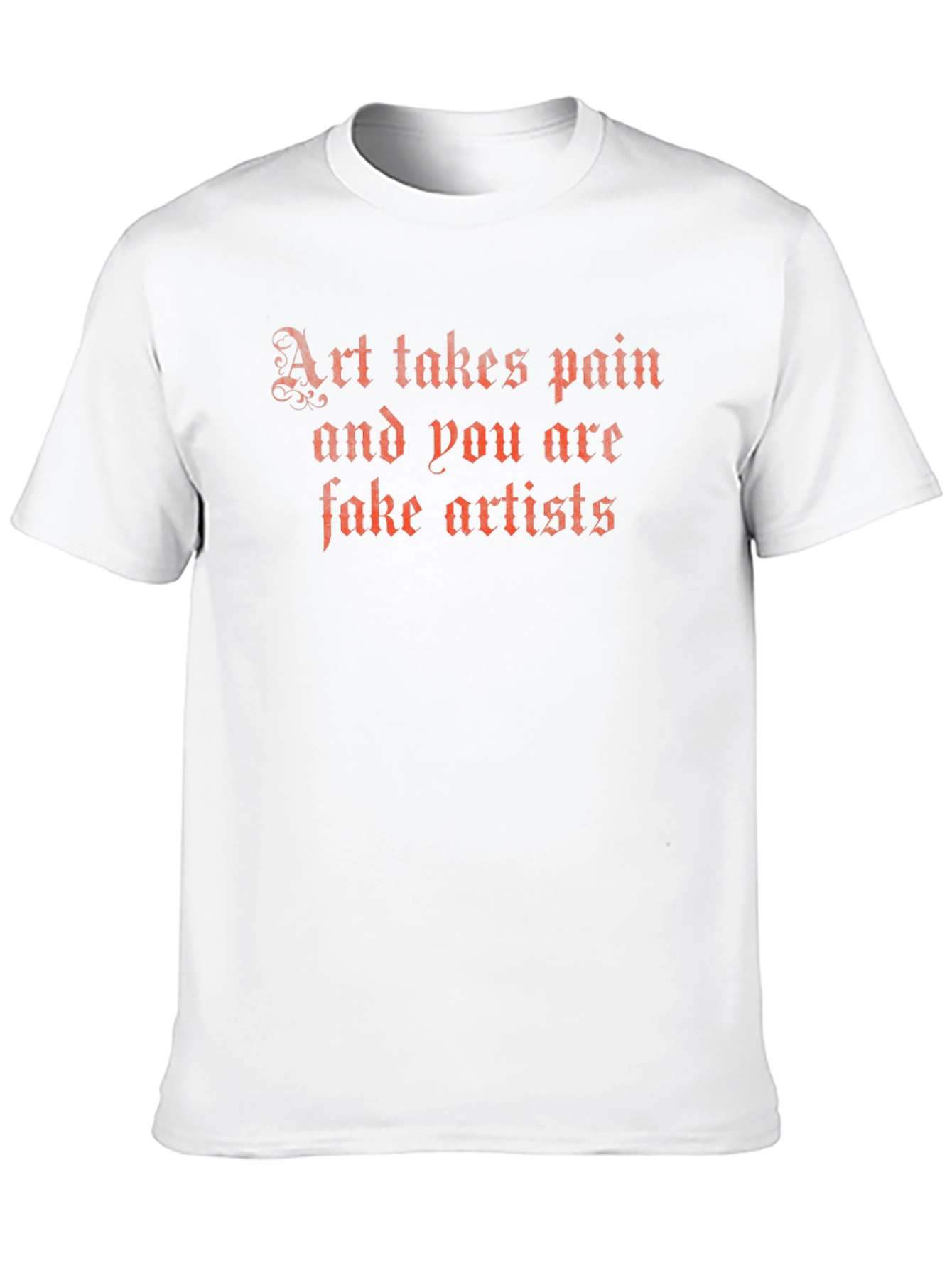Edgy Art Takes Pain Graphic Tee - Black