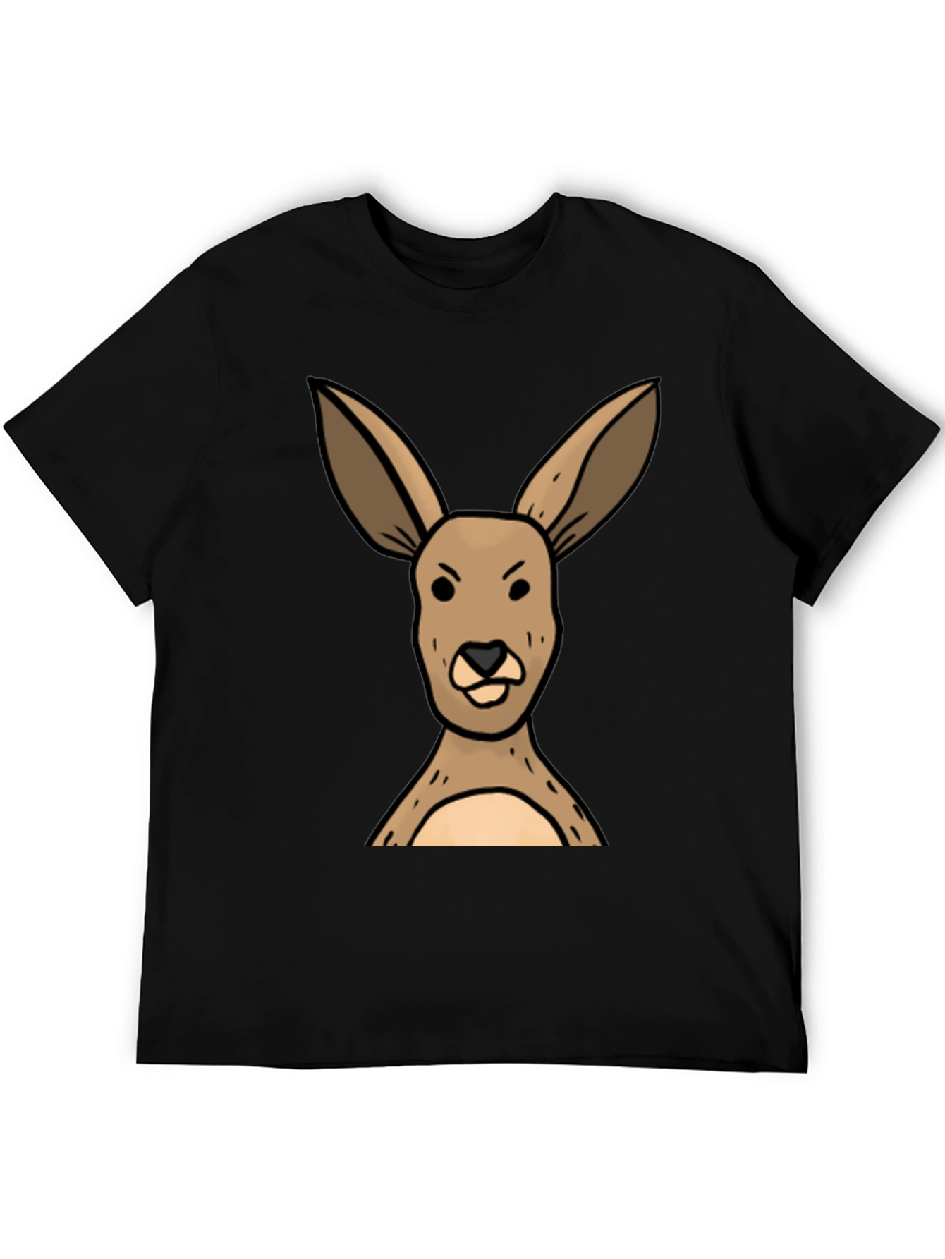 Funny Kangaroo Graphic Tee - Unisex Black T-Shirt