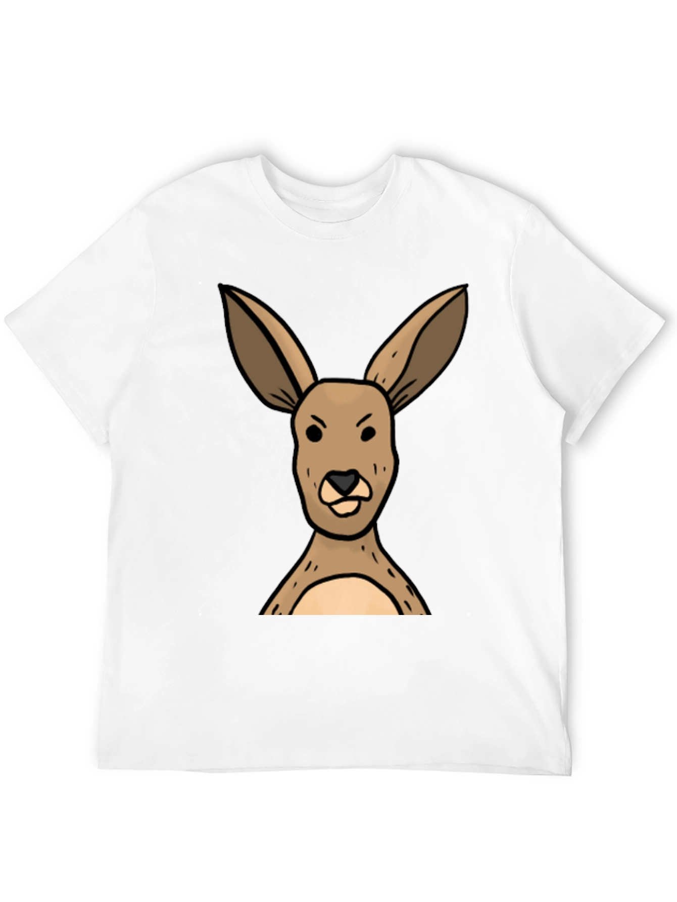 Funny Kangaroo Graphic Tee - Unisex Black T-Shirt