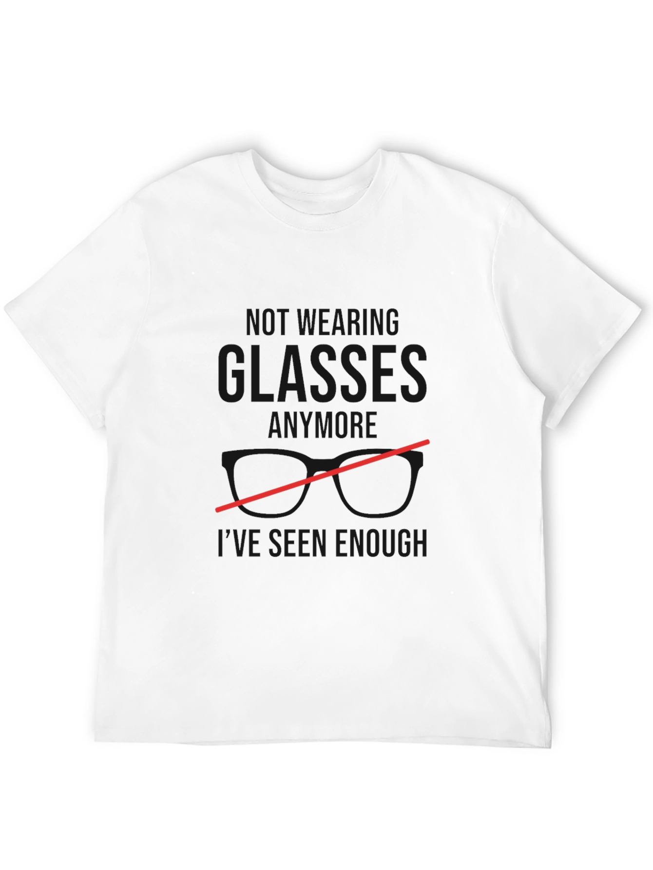 Funny Wearing Glasses Graphic Tee for Men