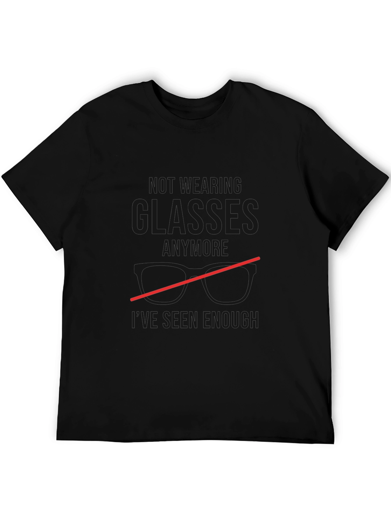 Funny Wearing Glasses Graphic Tee for Men