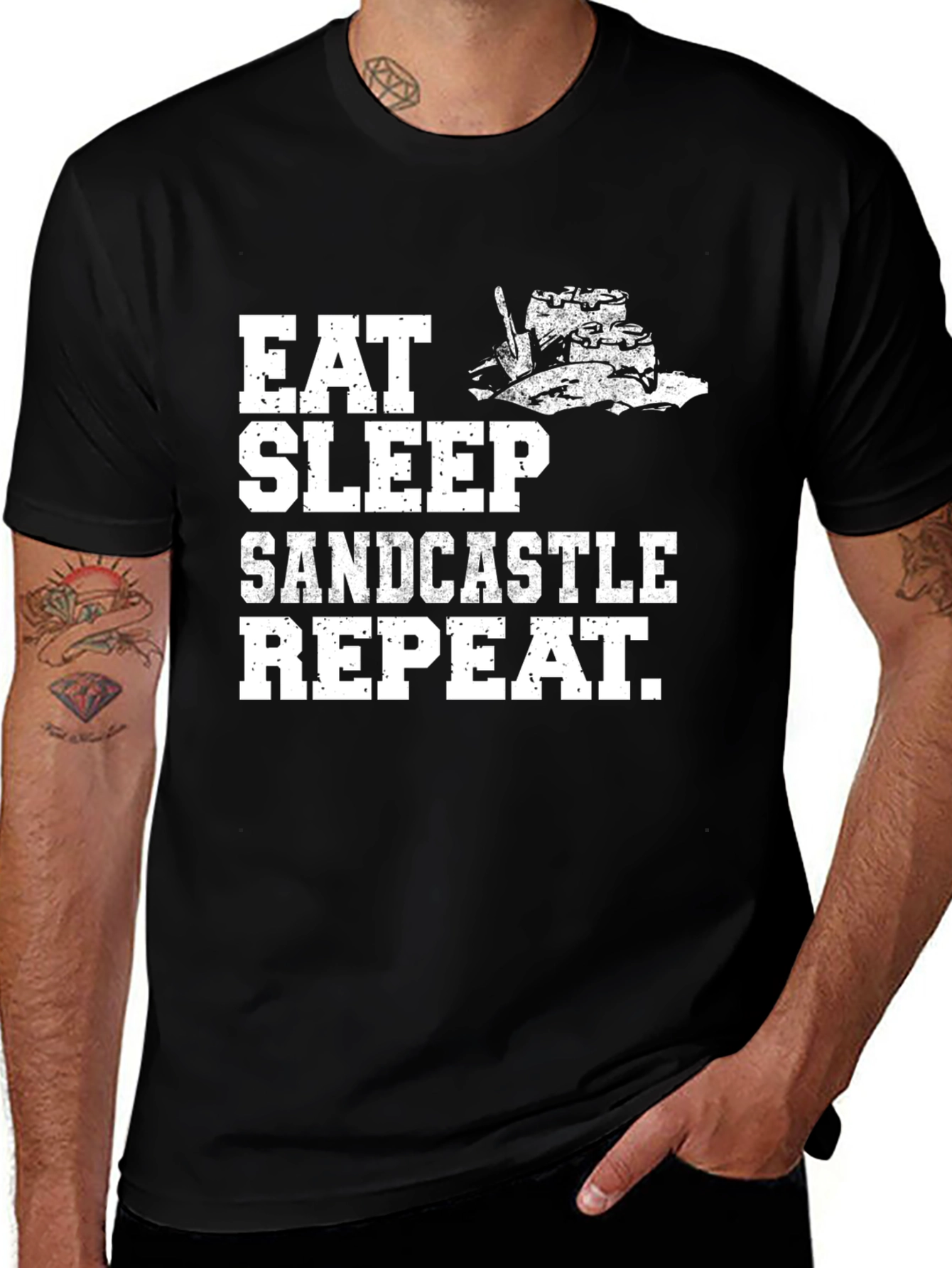 Eat Sleep Sandcastle Repeat T-Shirt