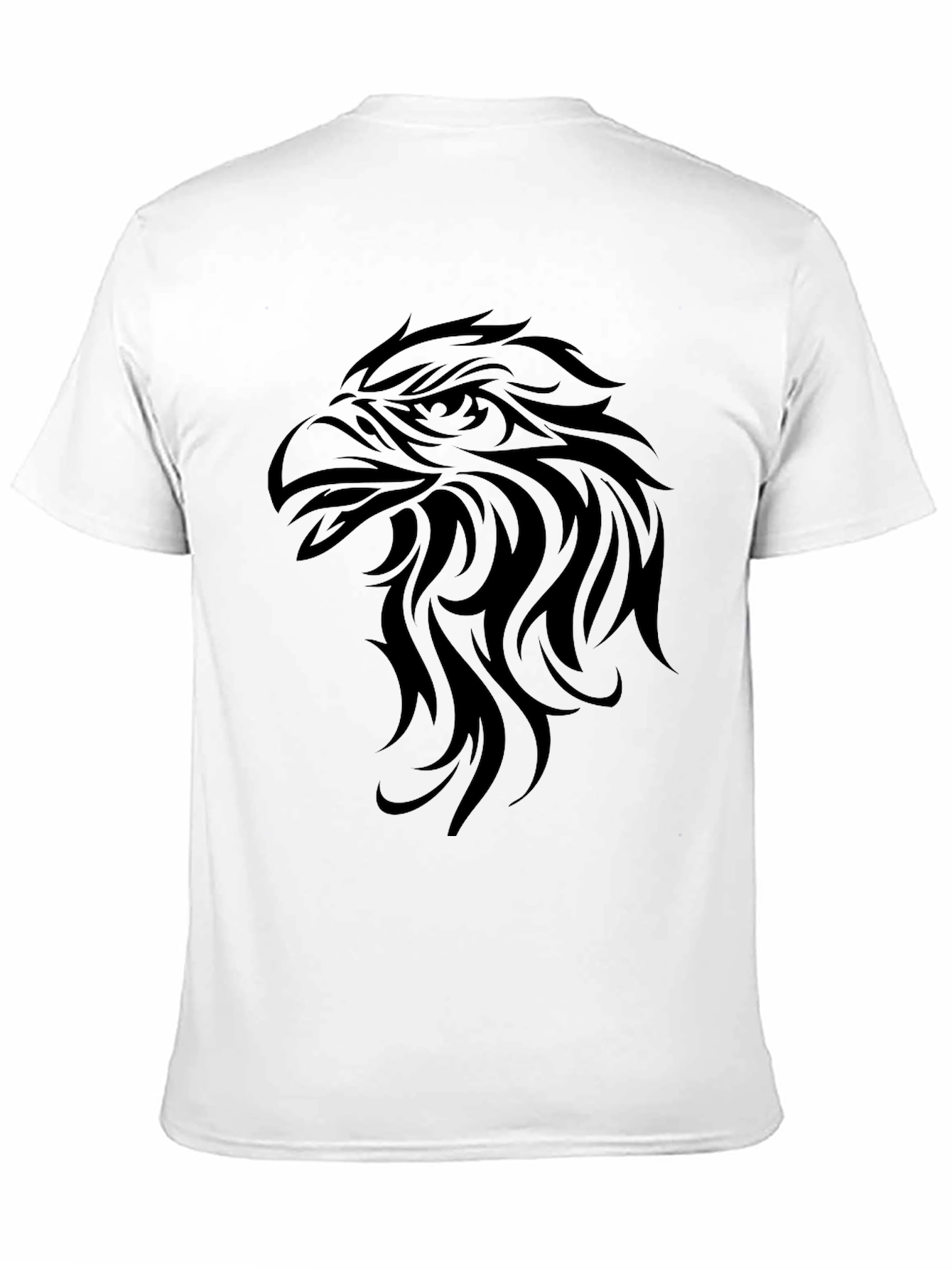Mens Black T-Shirt with Eagle Design