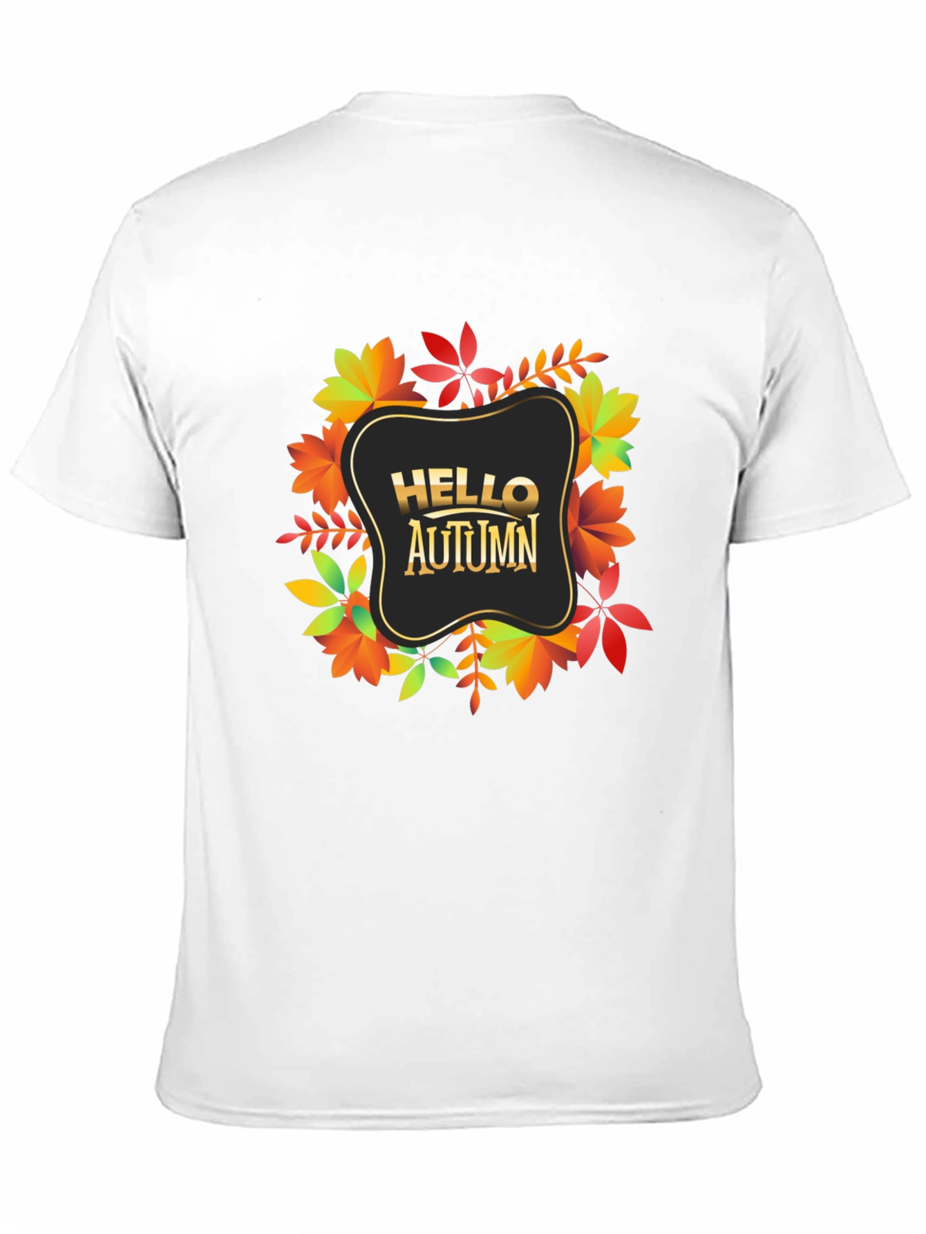 Hello Autumn Black Graphic Tee