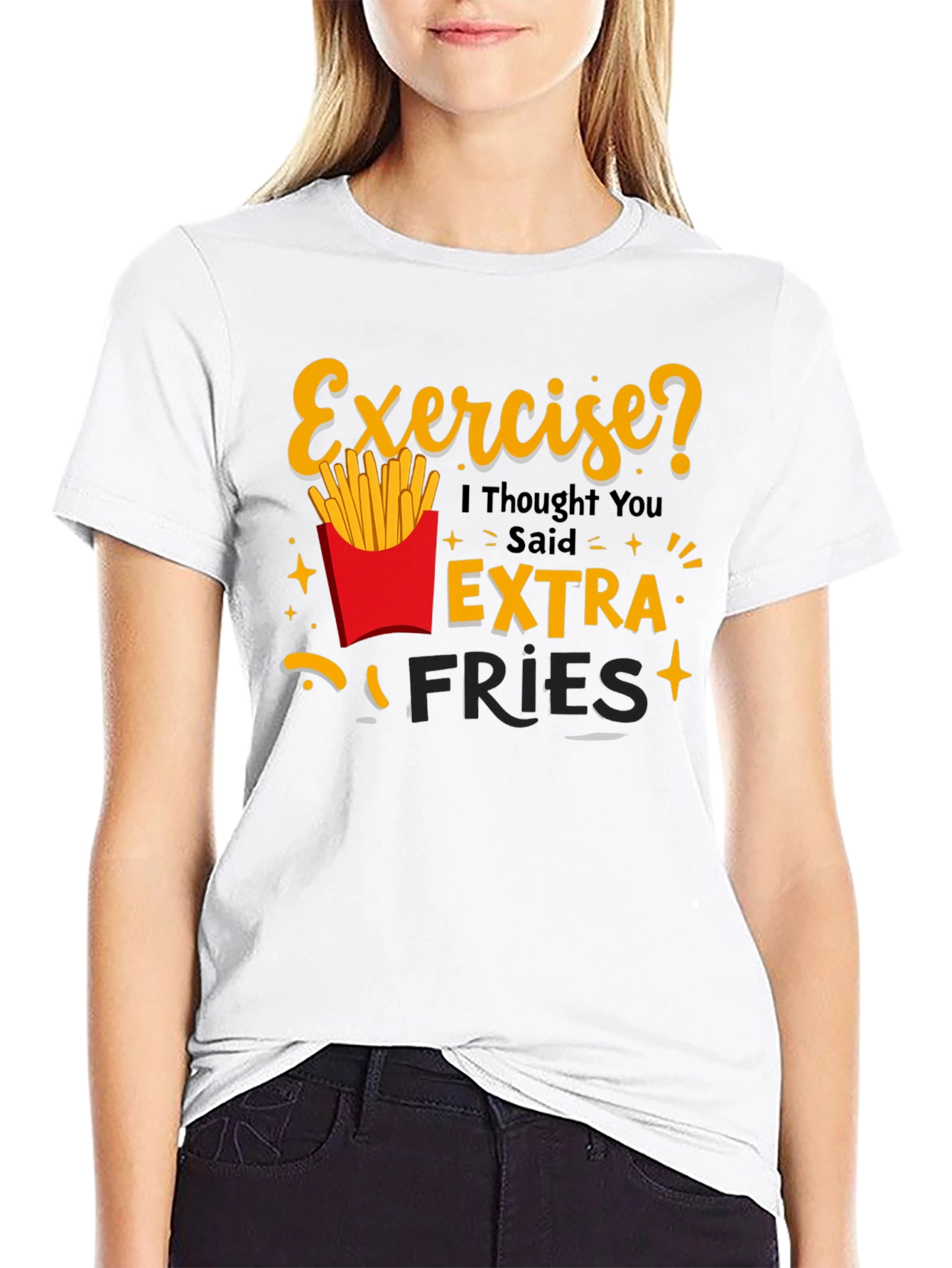 Exercise? Extra Fries Graphic Tee