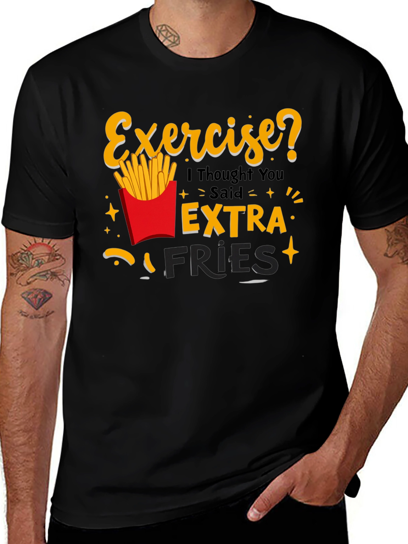 Exercise? Extra Fries Graphic Tee