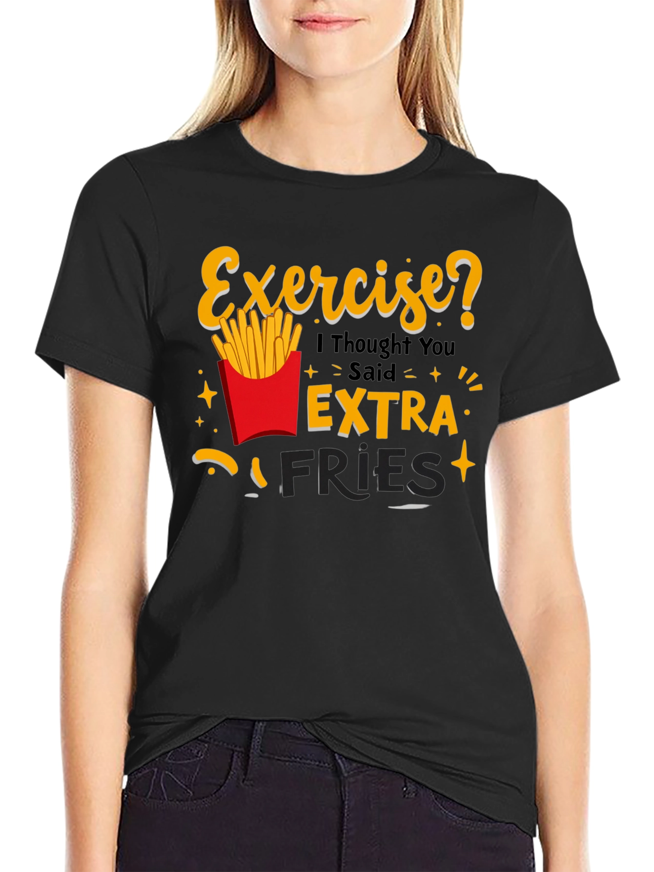 Exercise? Extra Fries Graphic Tee
