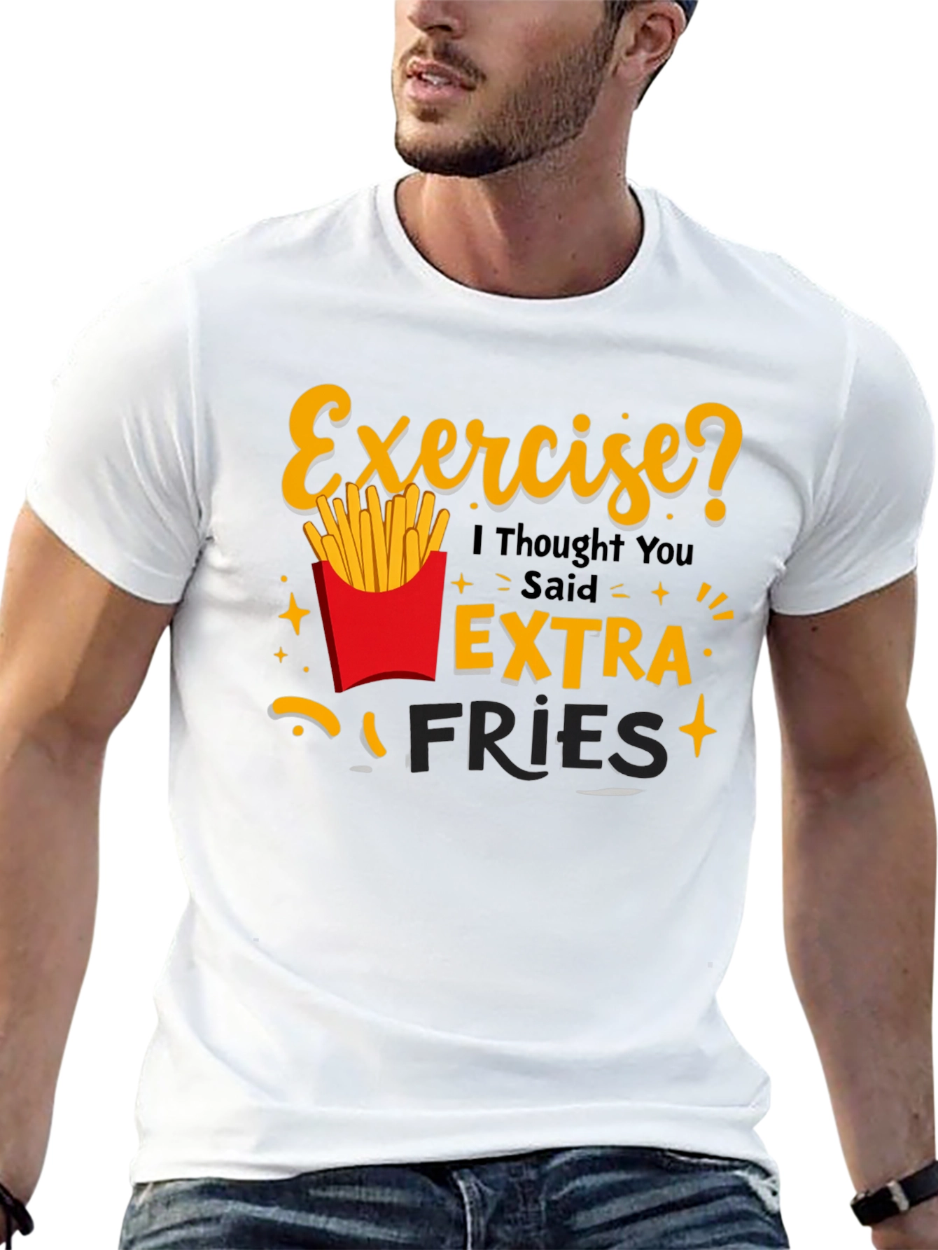 Exercise? Extra Fries Graphic Tee