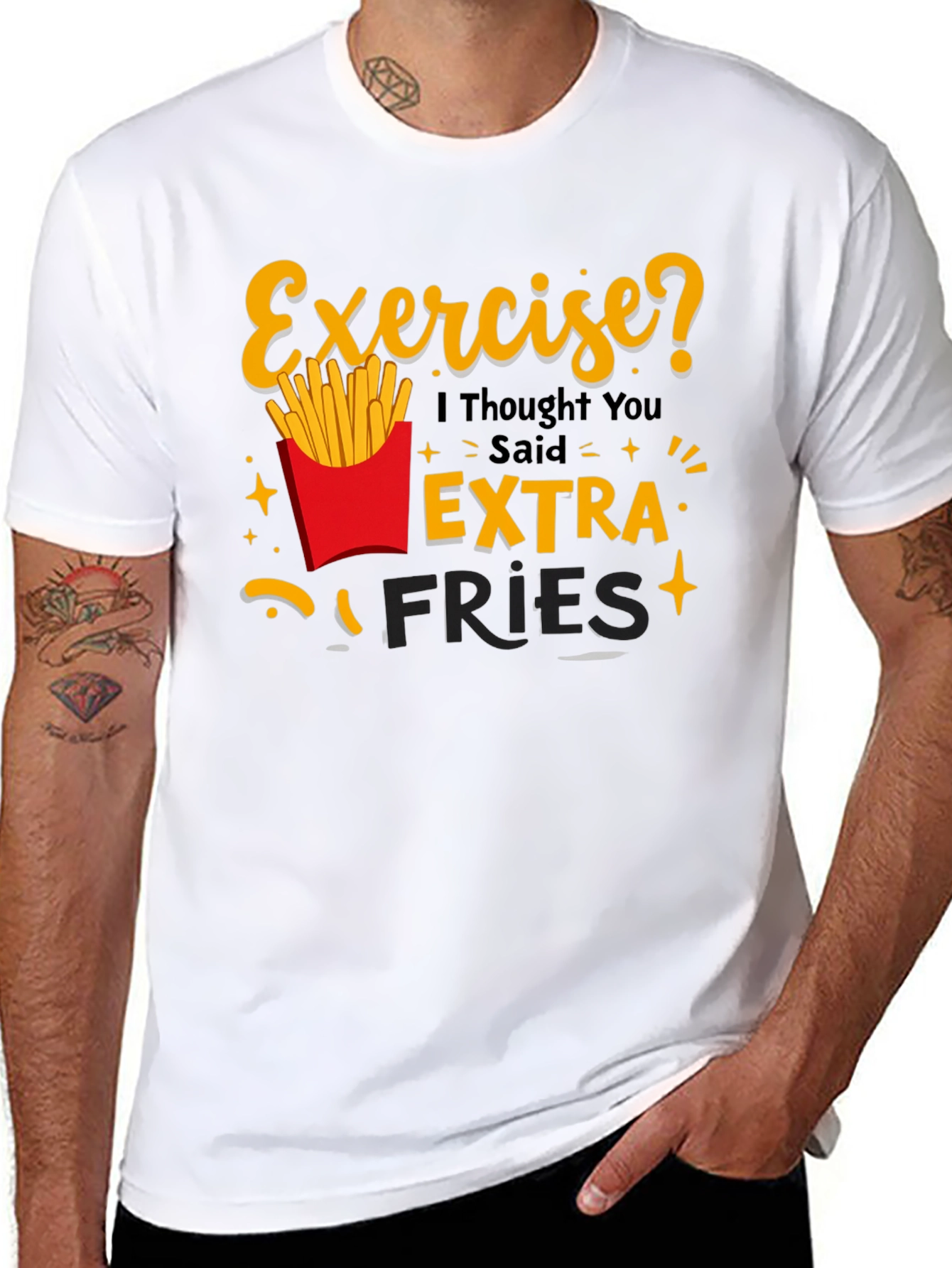 Exercise? Extra Fries Graphic Tee