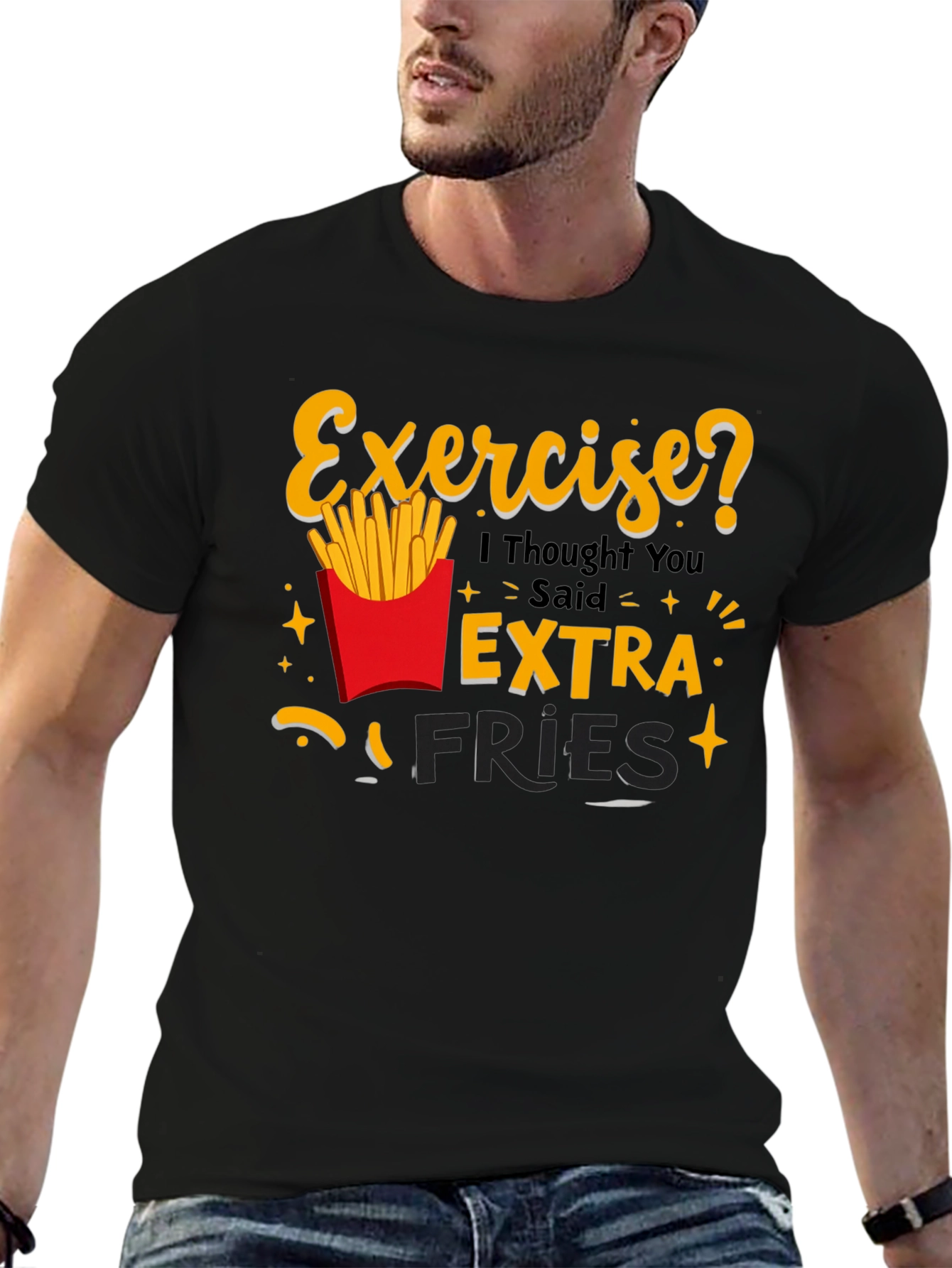 Exercise? Extra Fries Graphic Tee