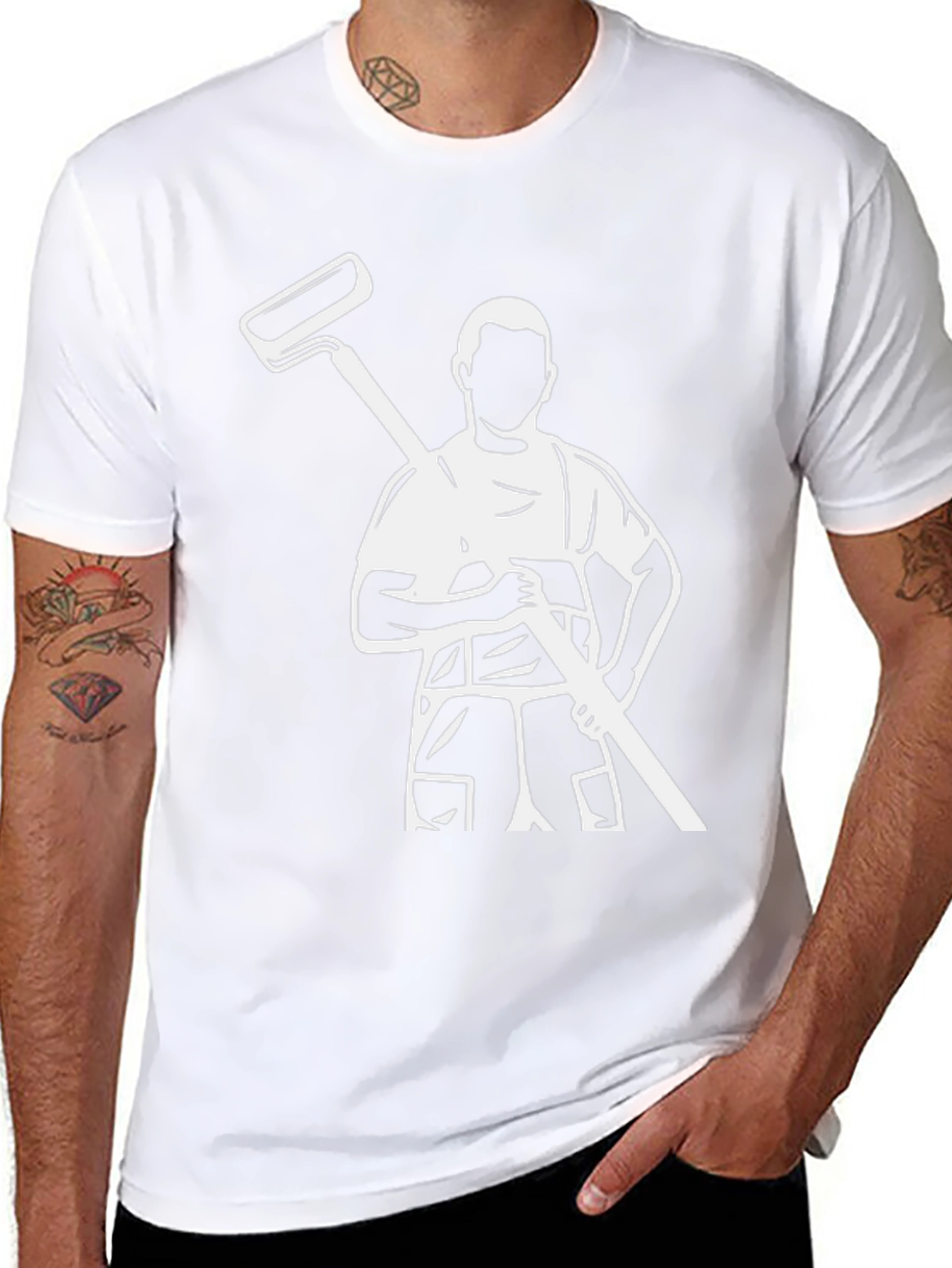 Painter Graphic Tee - Black Cotton Casual T-Shirt
