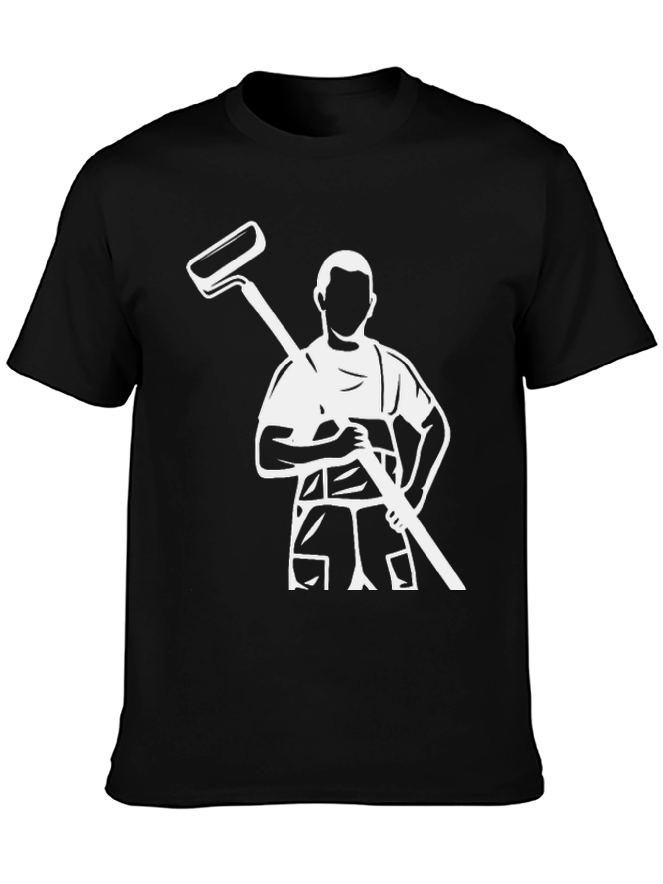 Painter Graphic Tee - Black Cotton Casual T-Shirt