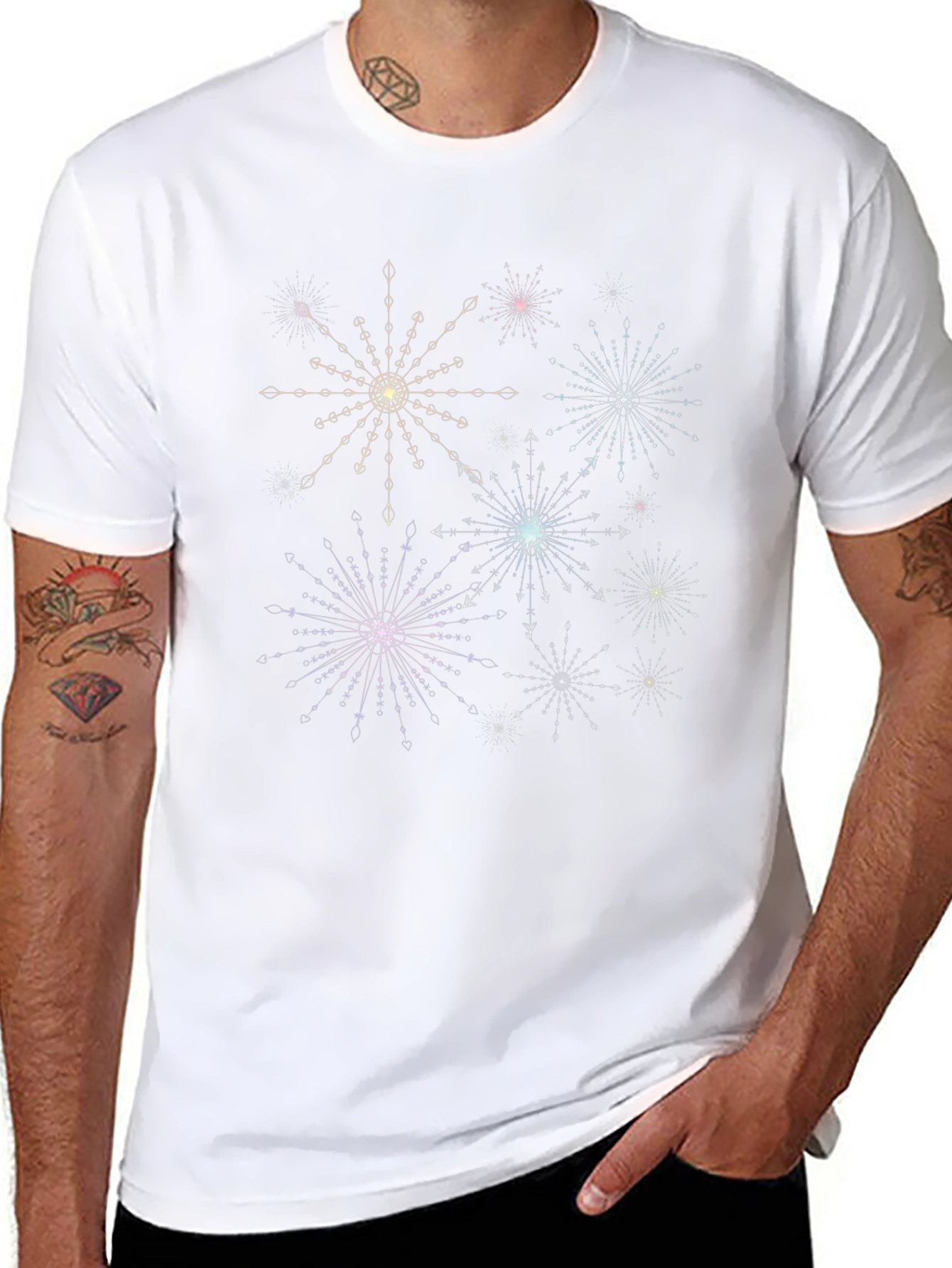 Celestial Starburst Black T-Shirt